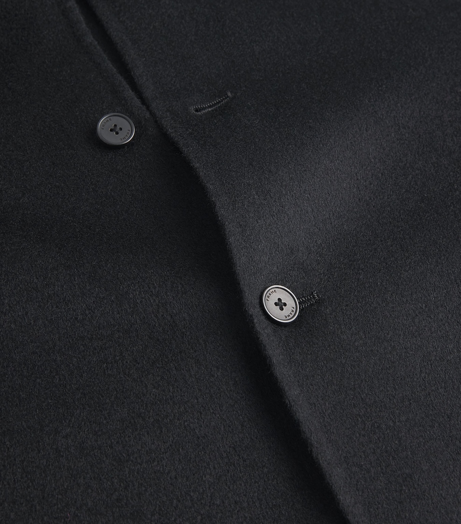 Wool Twin-Pocket Overshirt BLACK Image 5