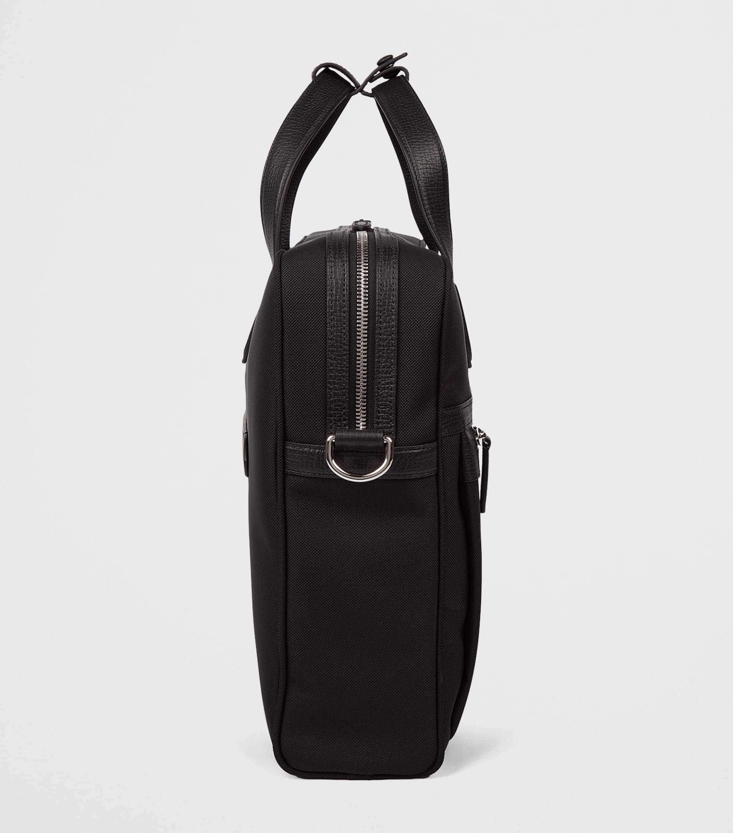 Smythson Slim Canvas Norton Briefcase Black Image 4