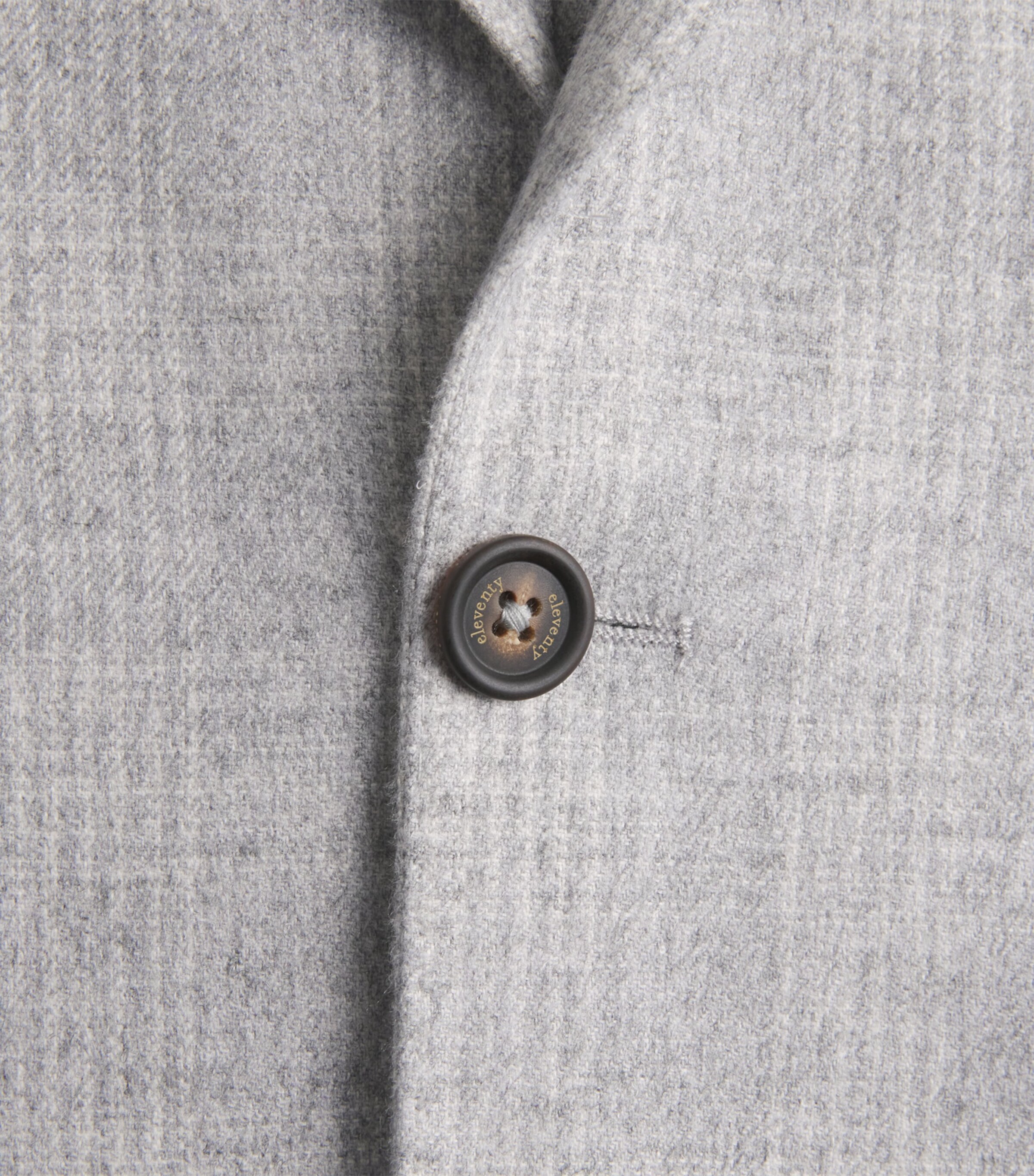 Eleventy Mens Silk-Cashmere Check Unstructured Blazer Grigio Chiaro Melang Image 6