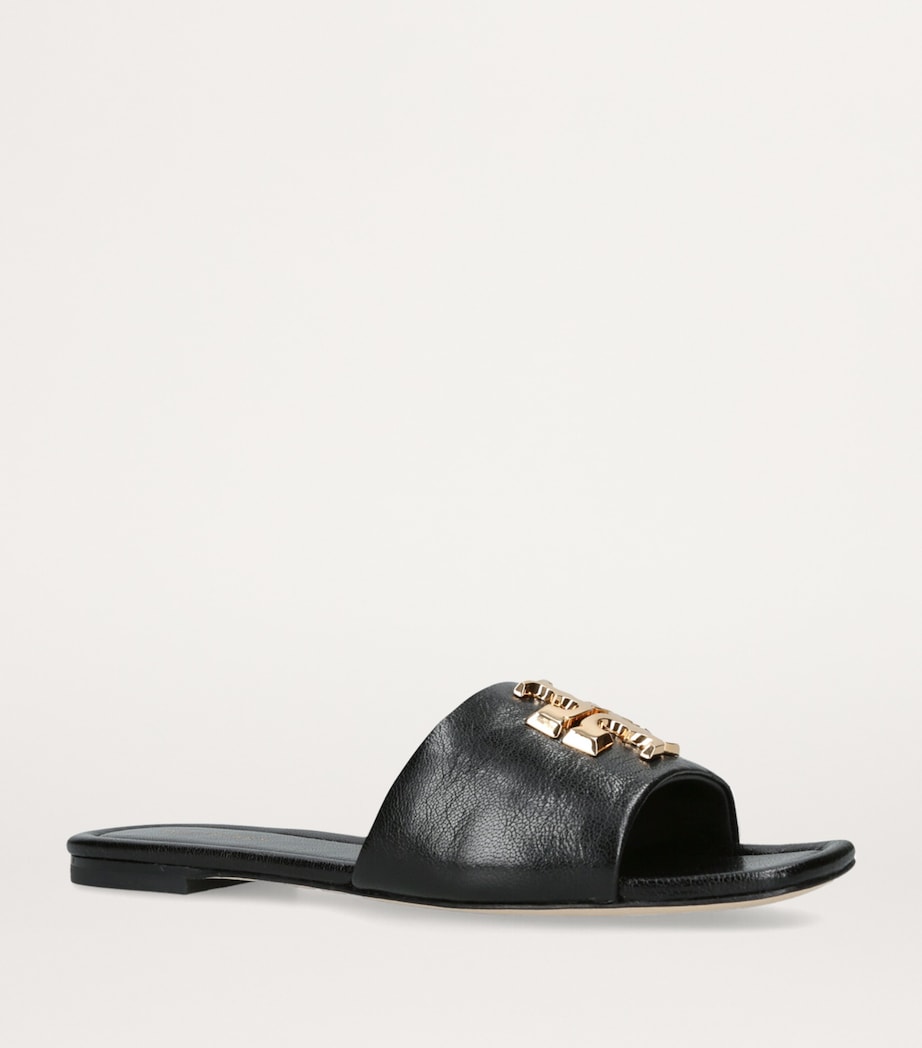 Leather Eleanor Slides BLACK Image 3