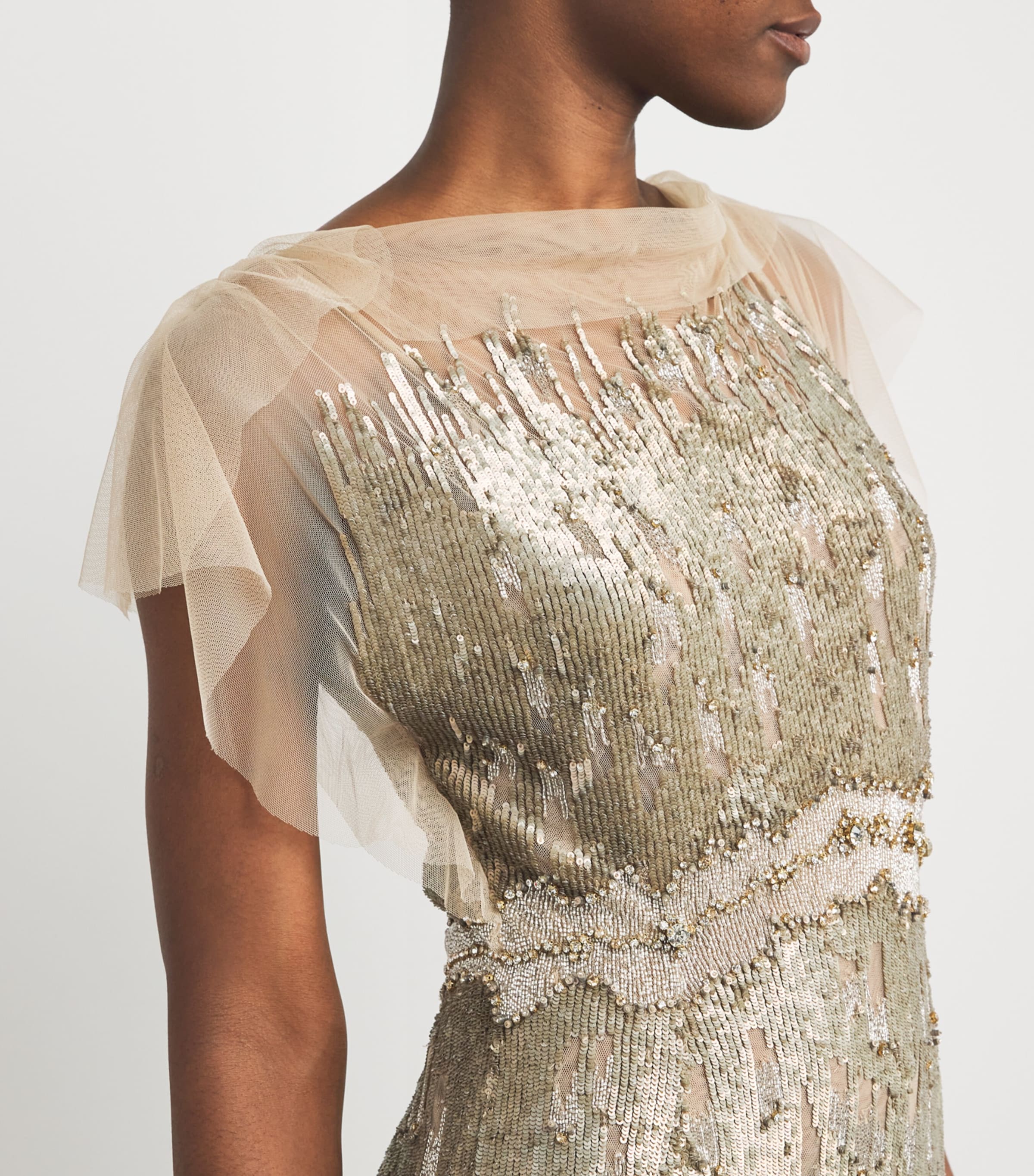 Jenny Packham Tulle Sequinned Bonnie Gown | Harrods US