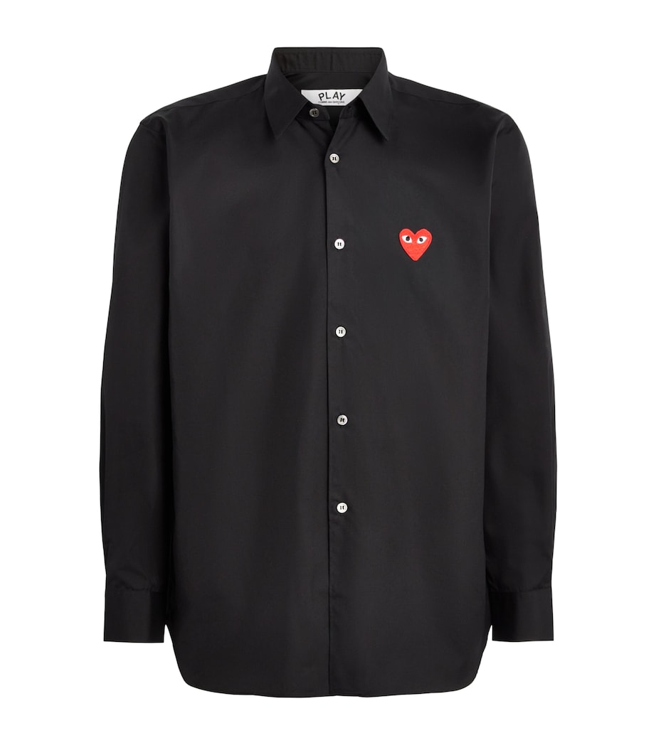 Comme Des Garçons Play Mens Long-Sleeve Heart Shirt Black Image 1