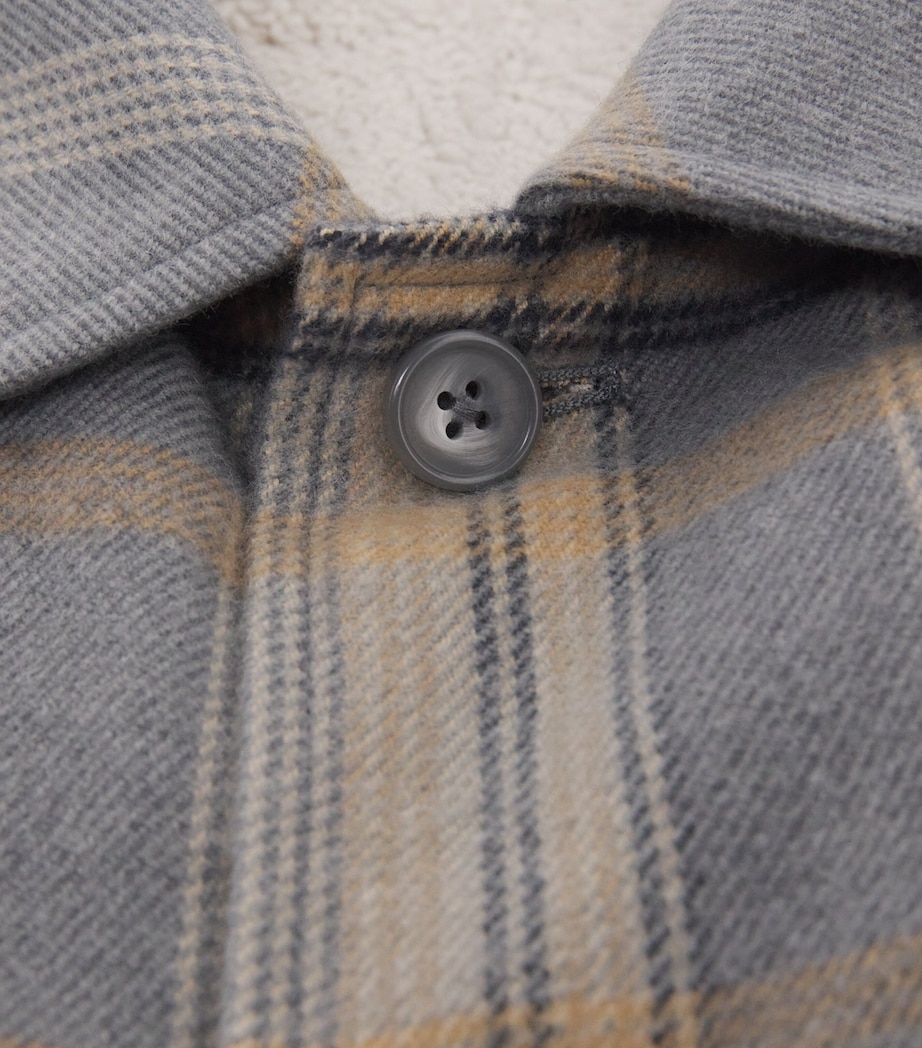 Fleece-Lined Telford Overshirt BLUE ASH PLAID Image 5