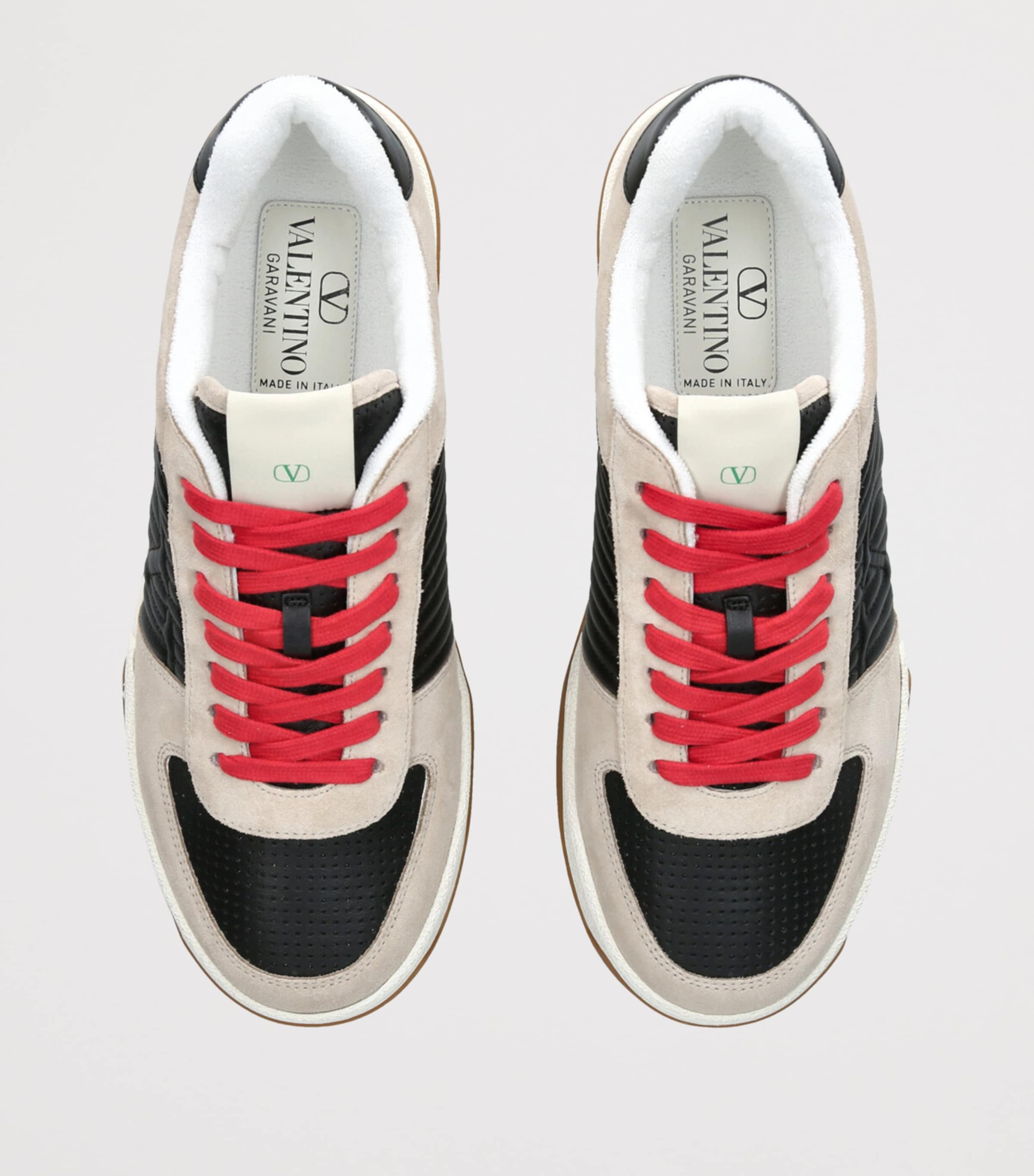 Valentino Garavani White Leather-Suede Sparry Sneakers | Harrods US