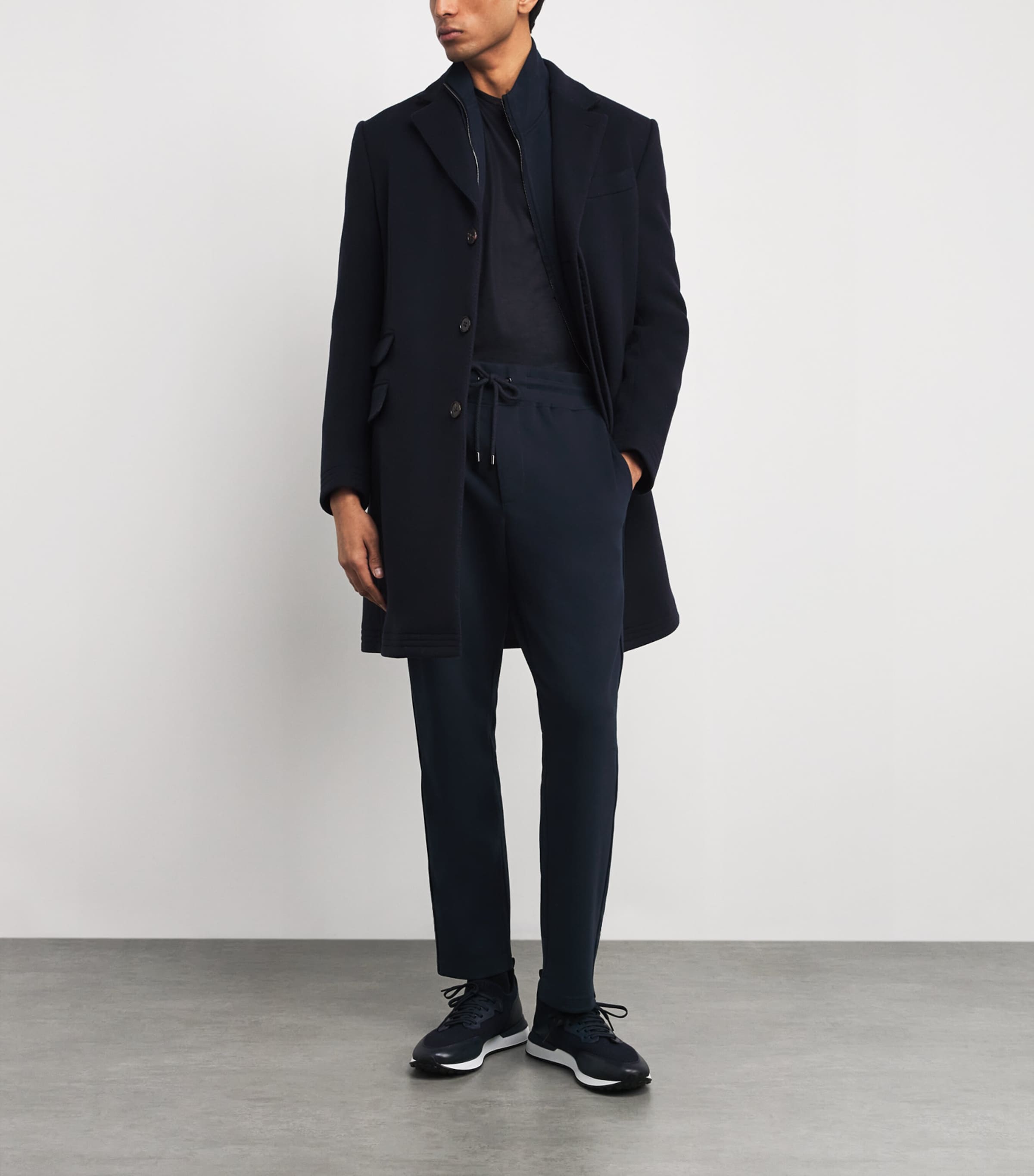 Cotton-Blend Drawstring Sweatpants 16 BLUE NAVY Image 2