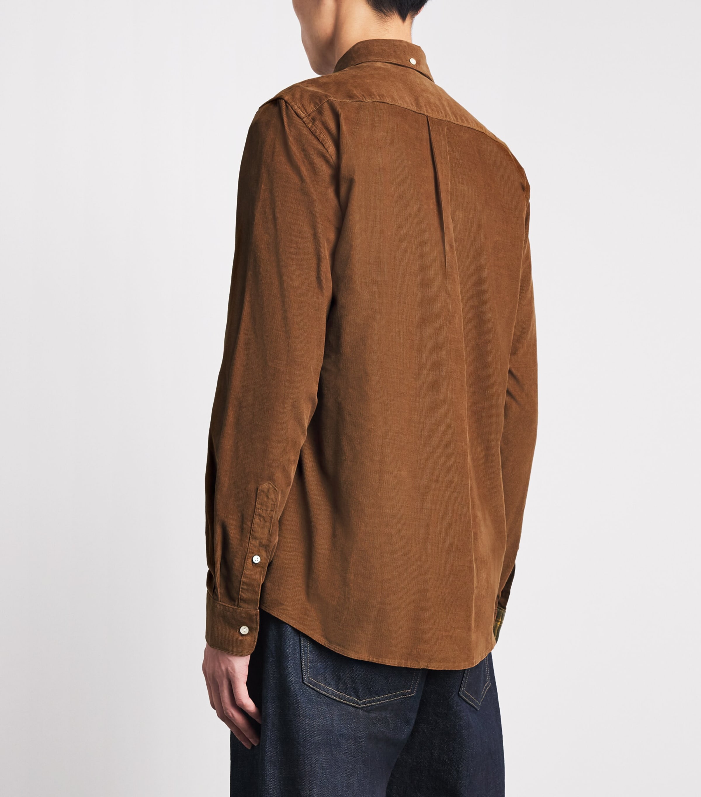 Barbour Mens Cotton Ramsey Tailored Shirt Sandstone Image 5
