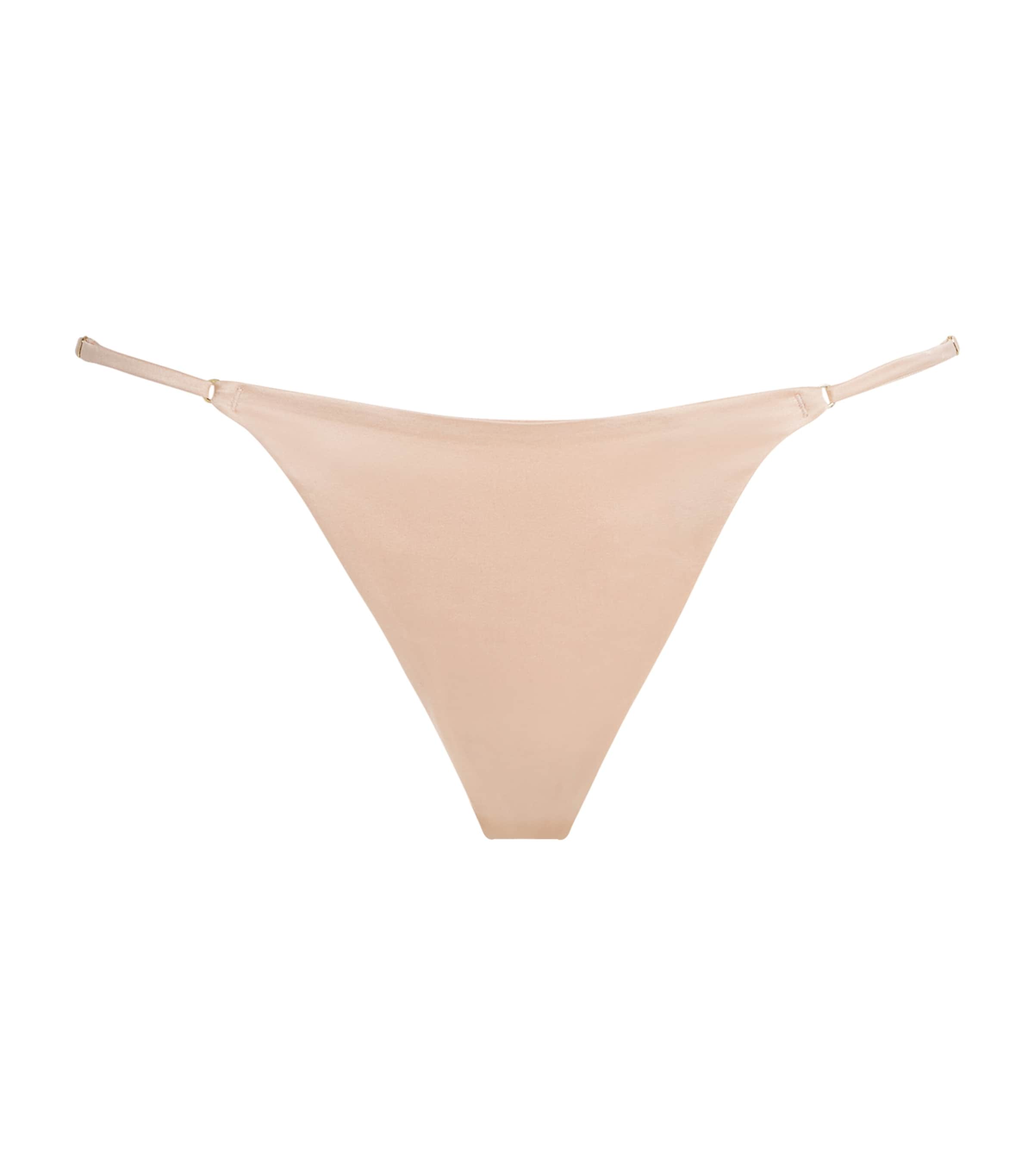 Kiki de Montparnasse Stretch-Silk Tous Les Jours Thong Blush