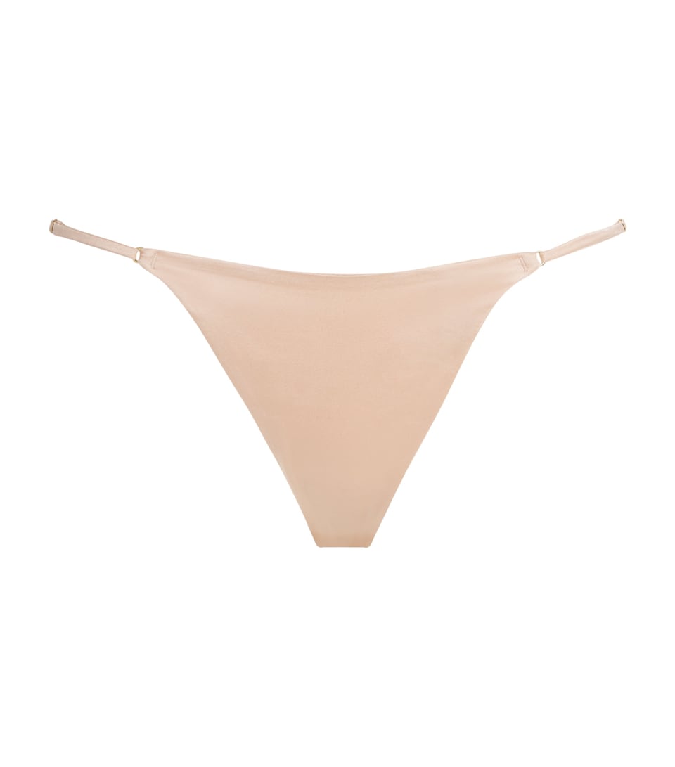 Kiki de Montparnasse Stretch-Silk Tous Les Jours Thong Blush