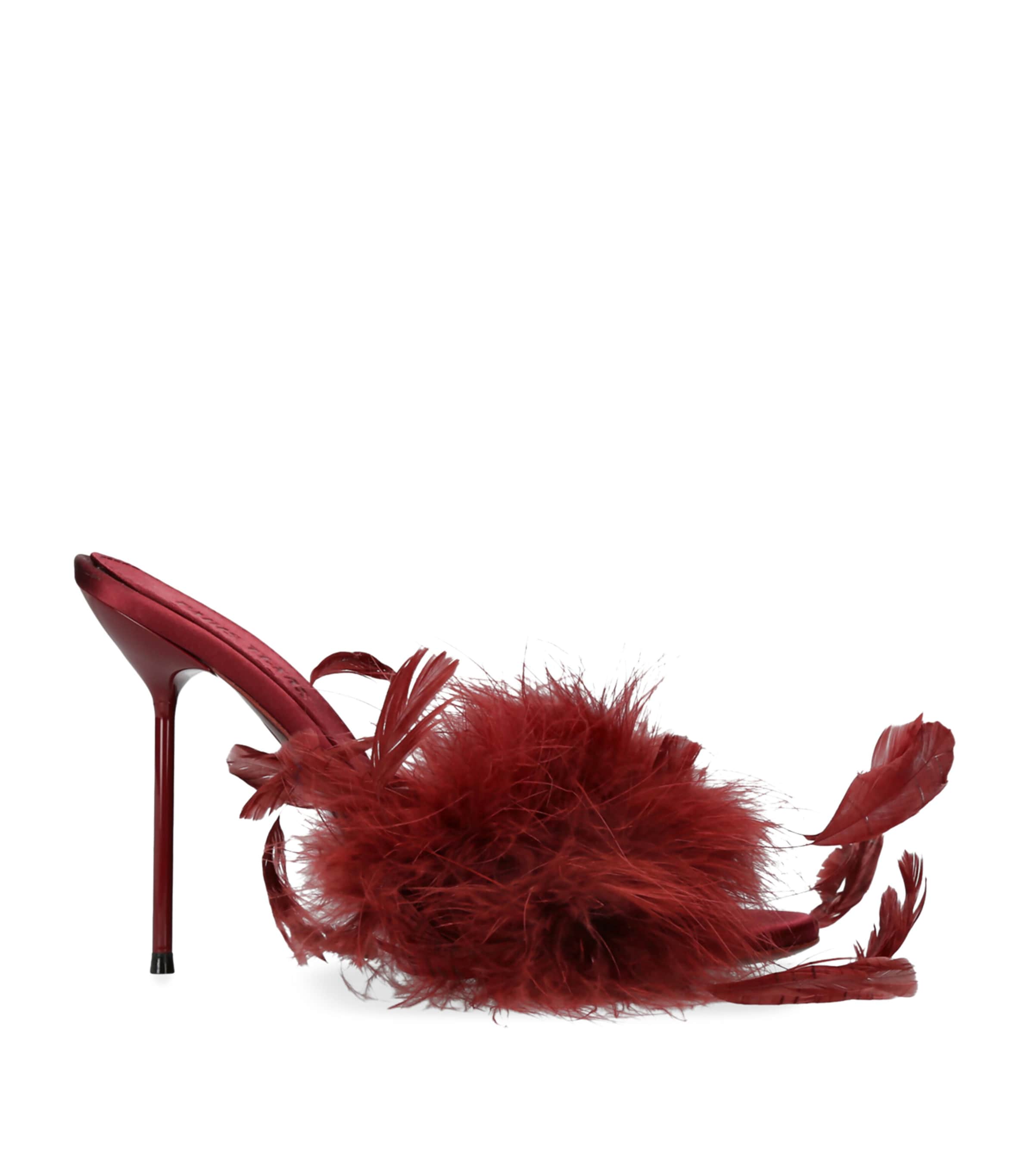 Paris Texas Feather Lidia Mules 105 | Women Shoes | Heels | Sandals | Mules | Heeled Mules | Designers | Paris Texas