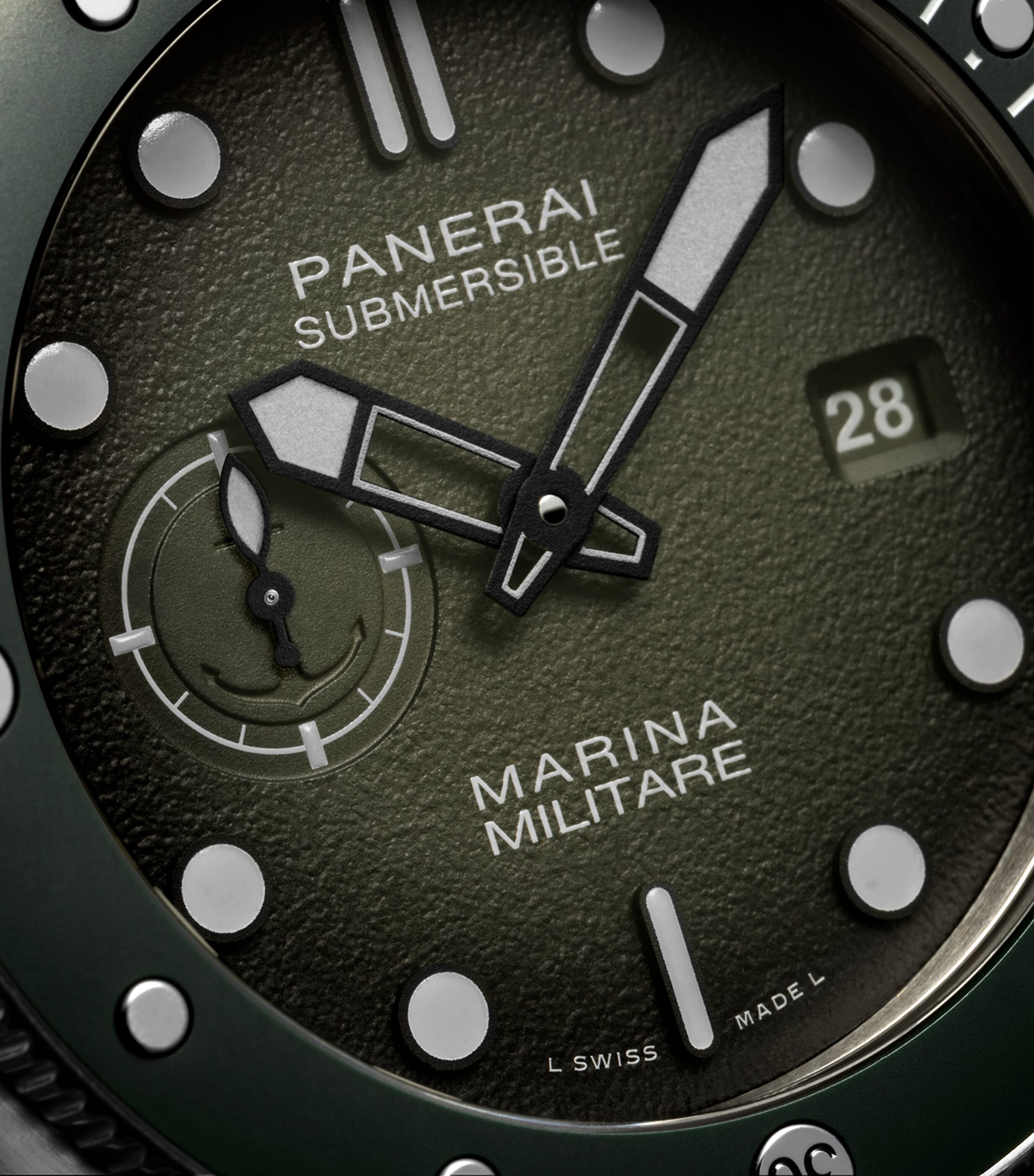 Stainless Steel Submersible Marina Militare Watch 44mm GREEN Image 5