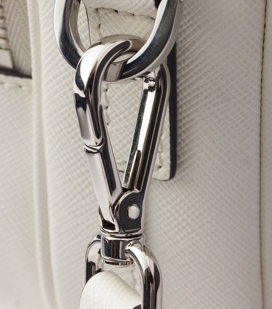 Prada Saffiano Leather Cross-Body Bag White Image 6