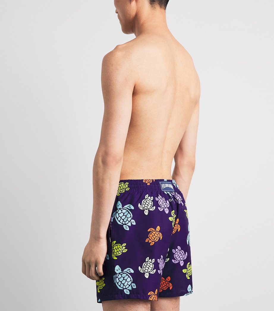 Vilebrequin Mens Micro-Perforated Mahina Swim Shorts Violette Image 4