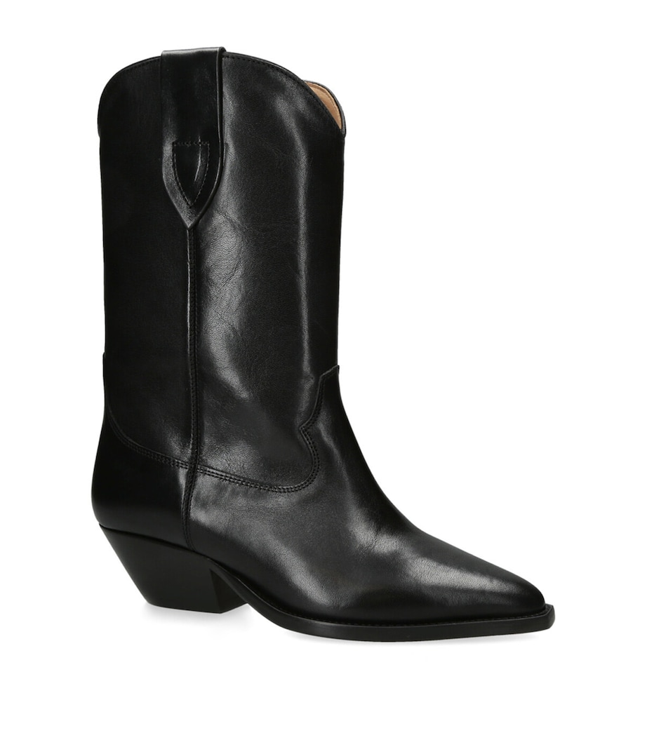 Leather Duerto Cowboy Boots 40 BLACK Image 3