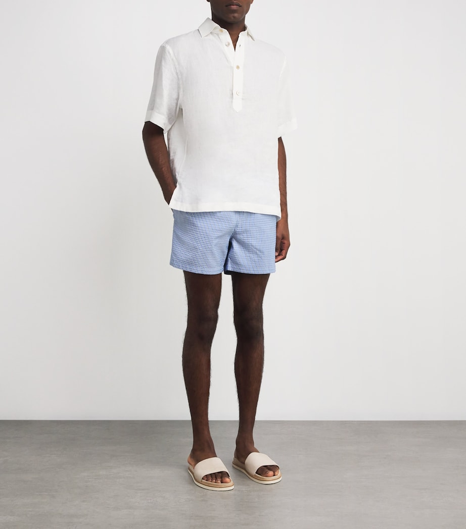 Seersucker Amalfi Swim Shorts BLU DEPTH/DEKWSH WHT Image 4