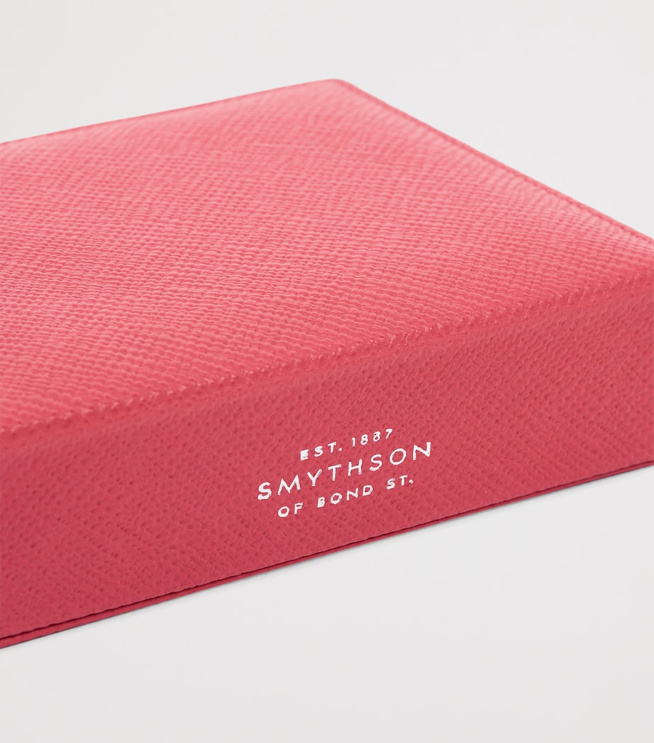 Small Panama Leather Jewellery Box RASPBERRY Image 4