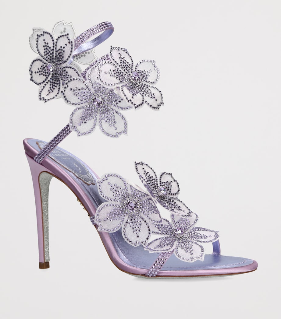 Satin Floral Cleo Sandals 105 LILAC Image 3