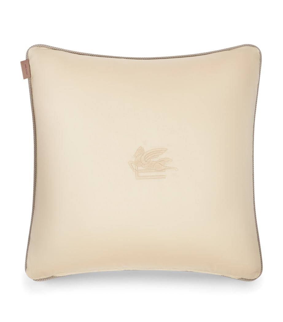 Cotton Chain Embroidered Cushion (45cm x 45cm) X0830 GREY Image 2