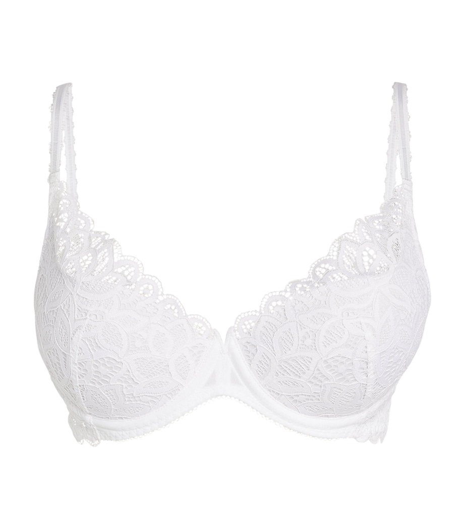 Underwired Plunge Push-Up Bra WHITE (WHE) Image 1