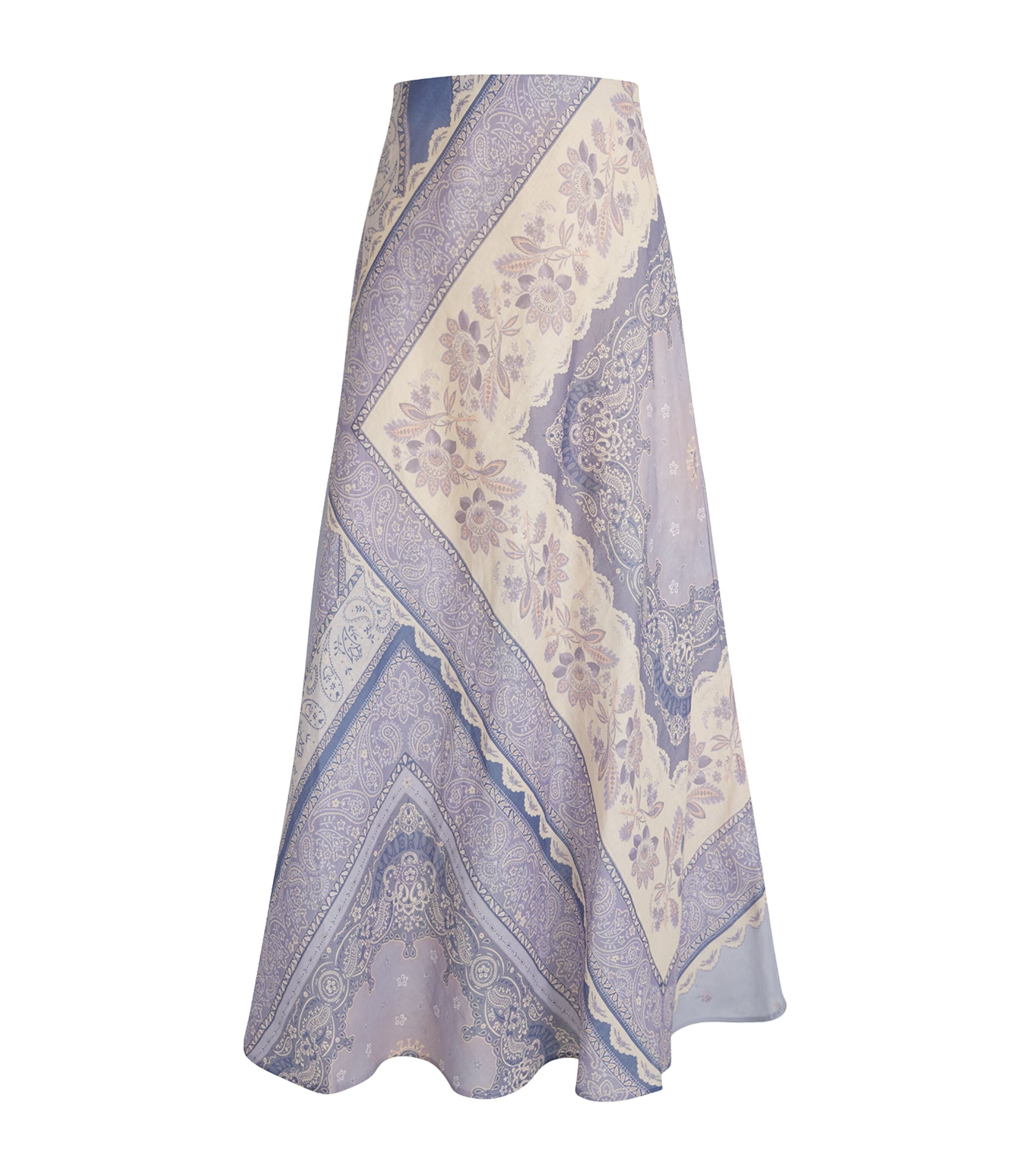 ZIMMERMANN PRINTED LUCKY BIAS MAXI SKIRT 