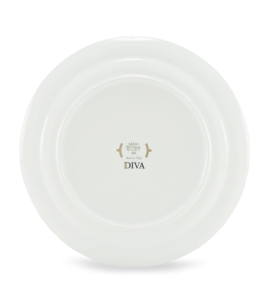 GINORI 1735 Porcelain Colonna Diva Verde Dinner Plate (27cm) Image 3