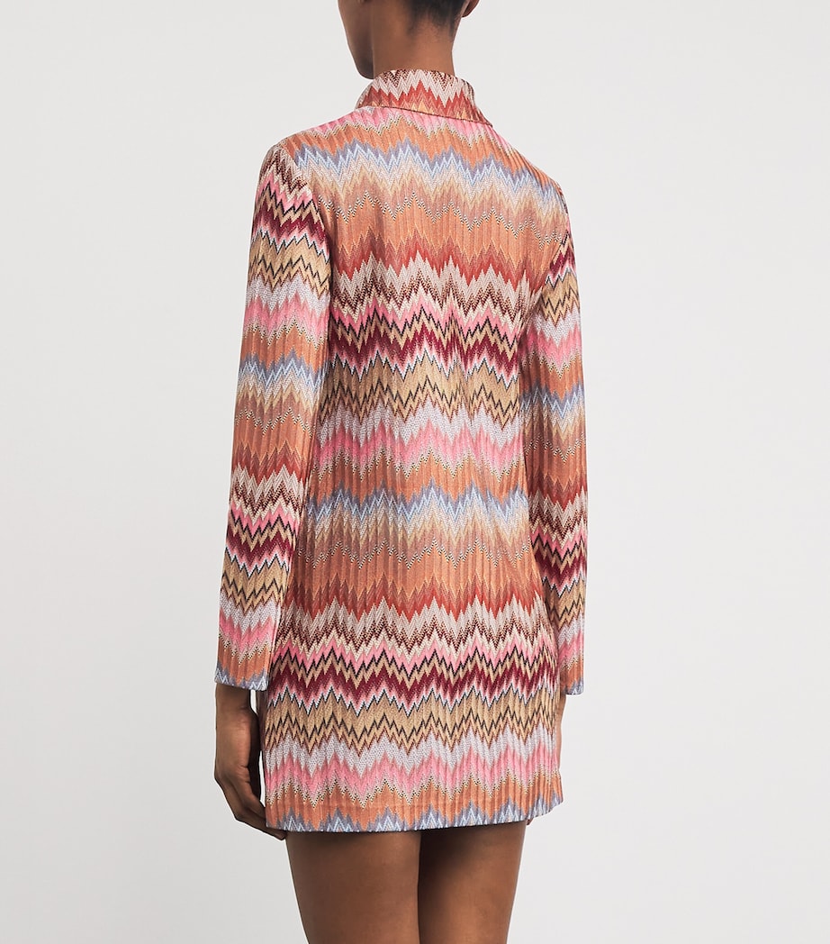 Snake Chevron Mini Dress SM9Y1 PINK/RUST TONE Image 4