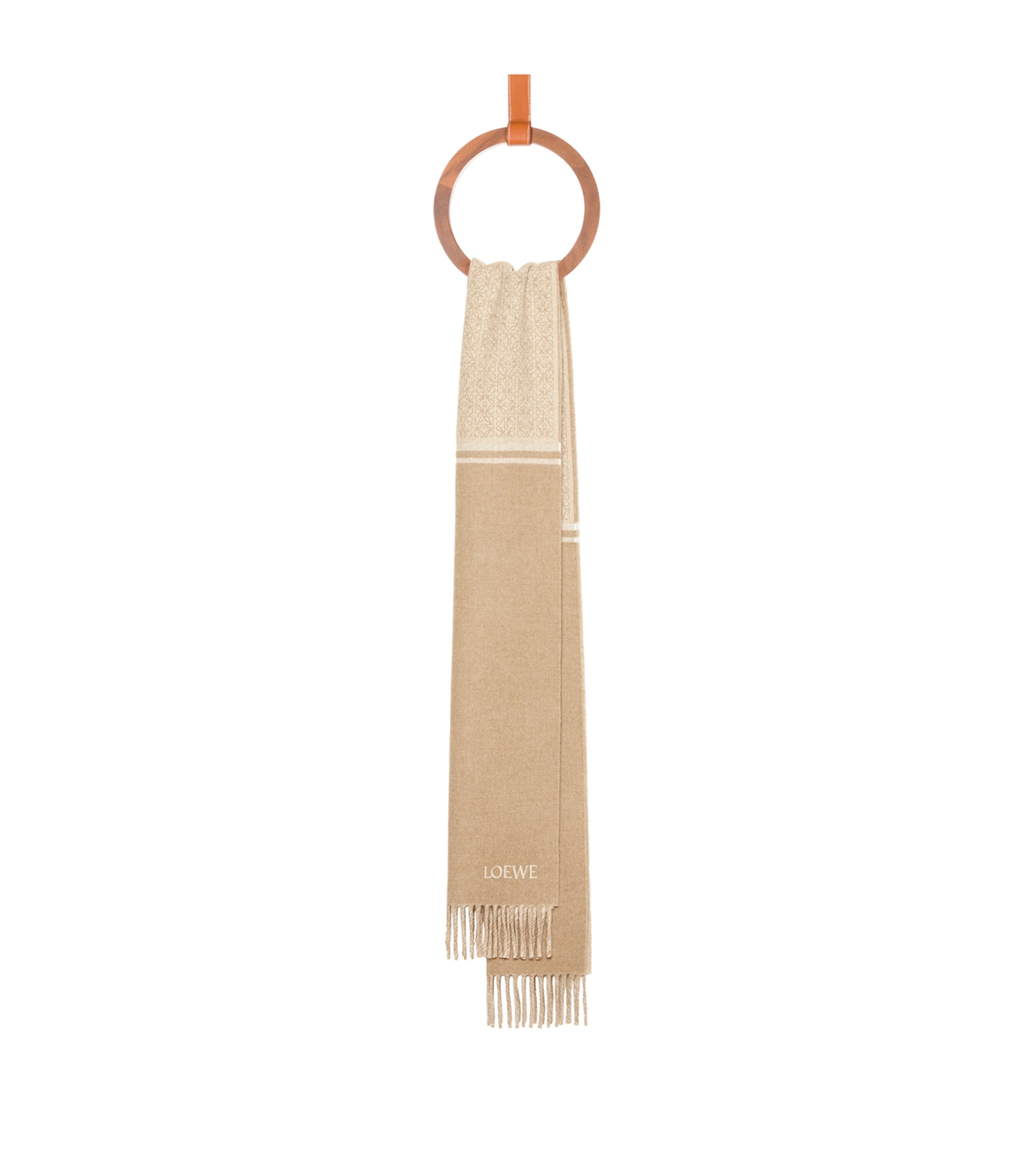 LOEWE WOOL-CASHMERE ANAGRAM SCARF