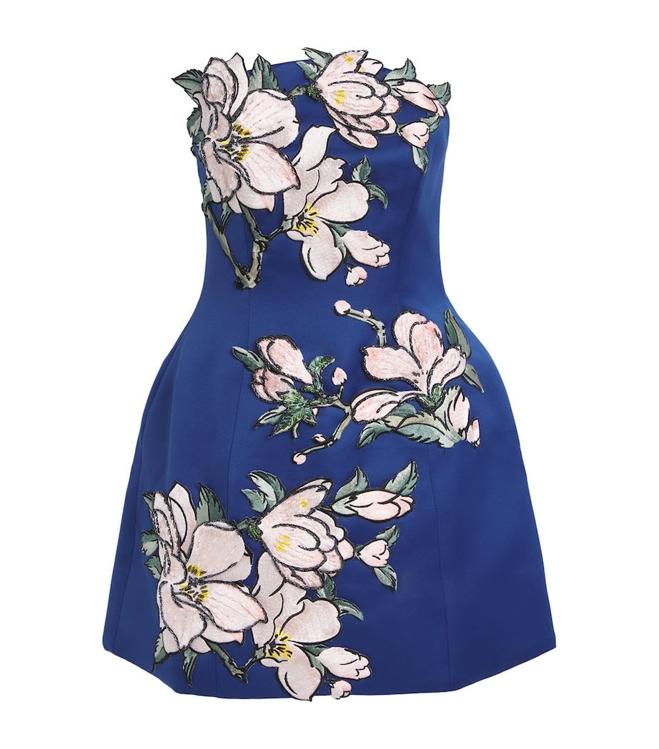 Floral Appliqué Zaria Mini Dress MIDNIGHT BLUE Image 1