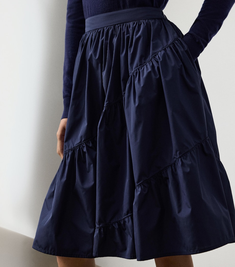 Taffeta Kyle Midi Skirt NAVY-410 Image 5
