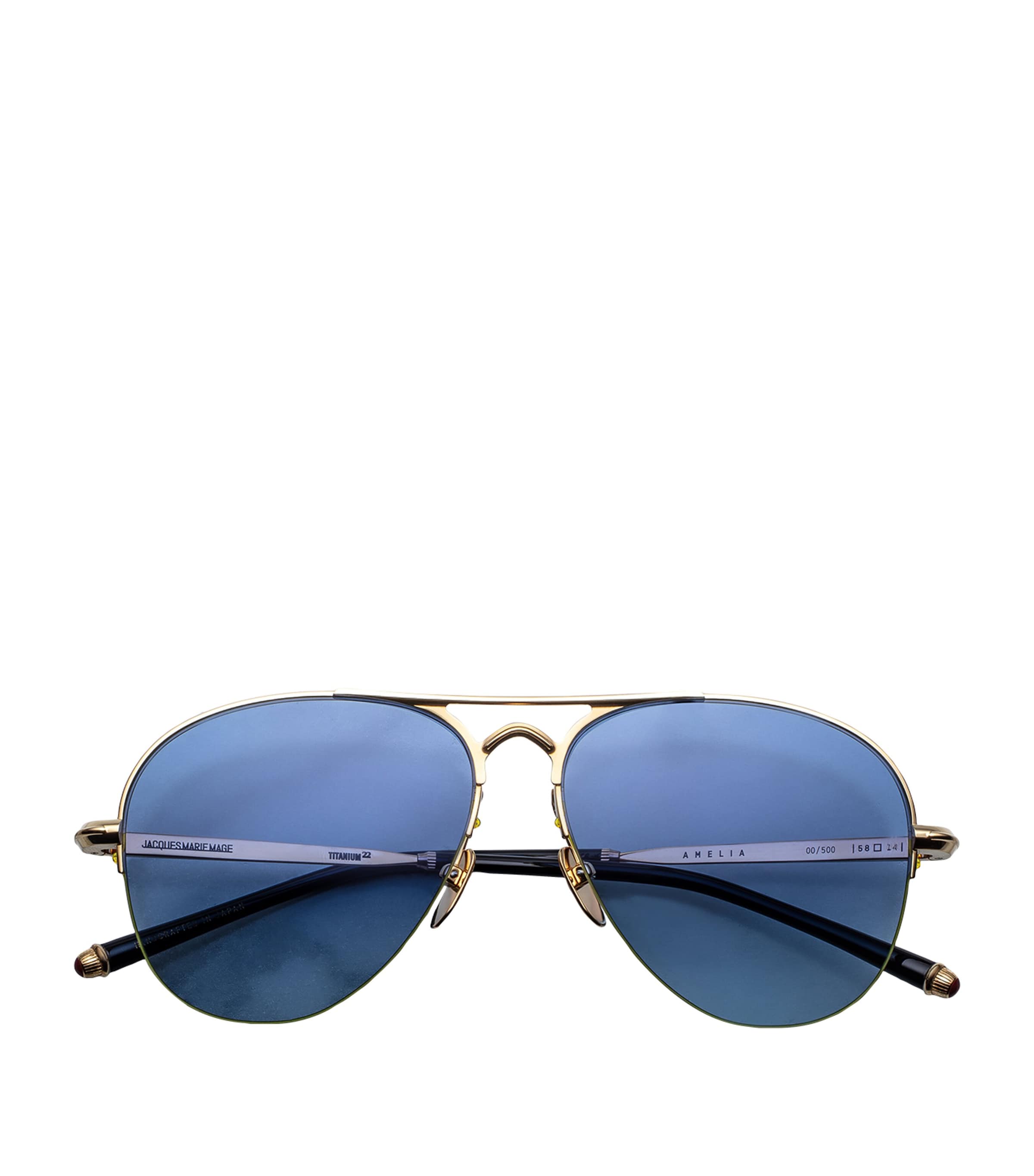Metal Amelia Aviator Sunglasses  POSEIDON   CR39 Image 1