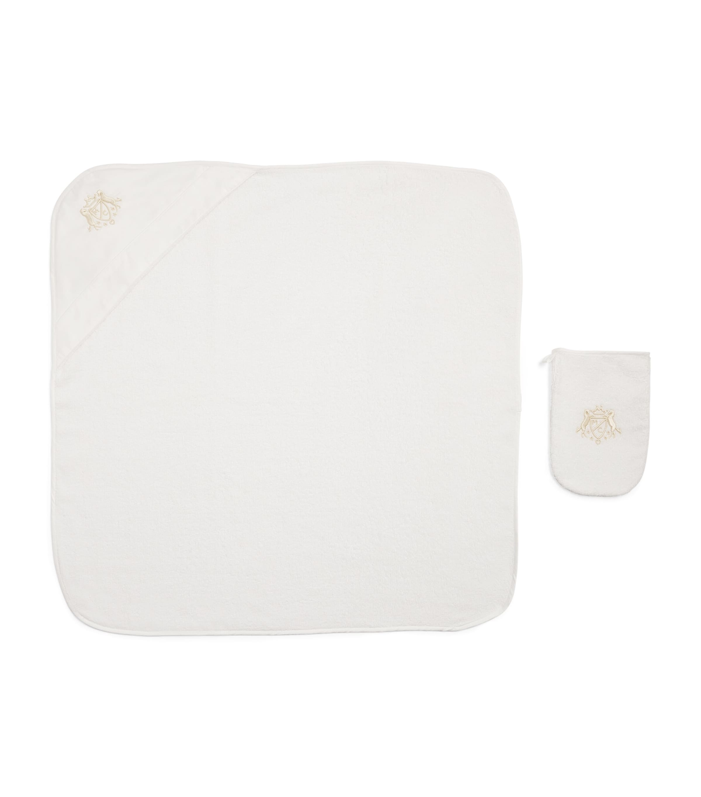 Shop Marie-chantal Cotton Embroidered Bathtime Gift Set In White