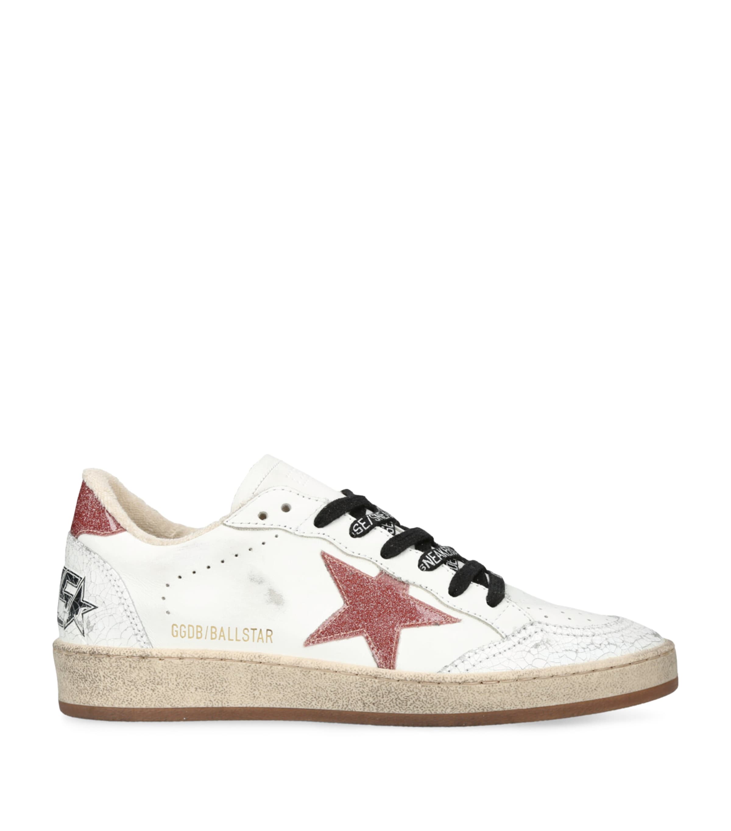 Golden Goose Leather Ball Star Sneakers In White