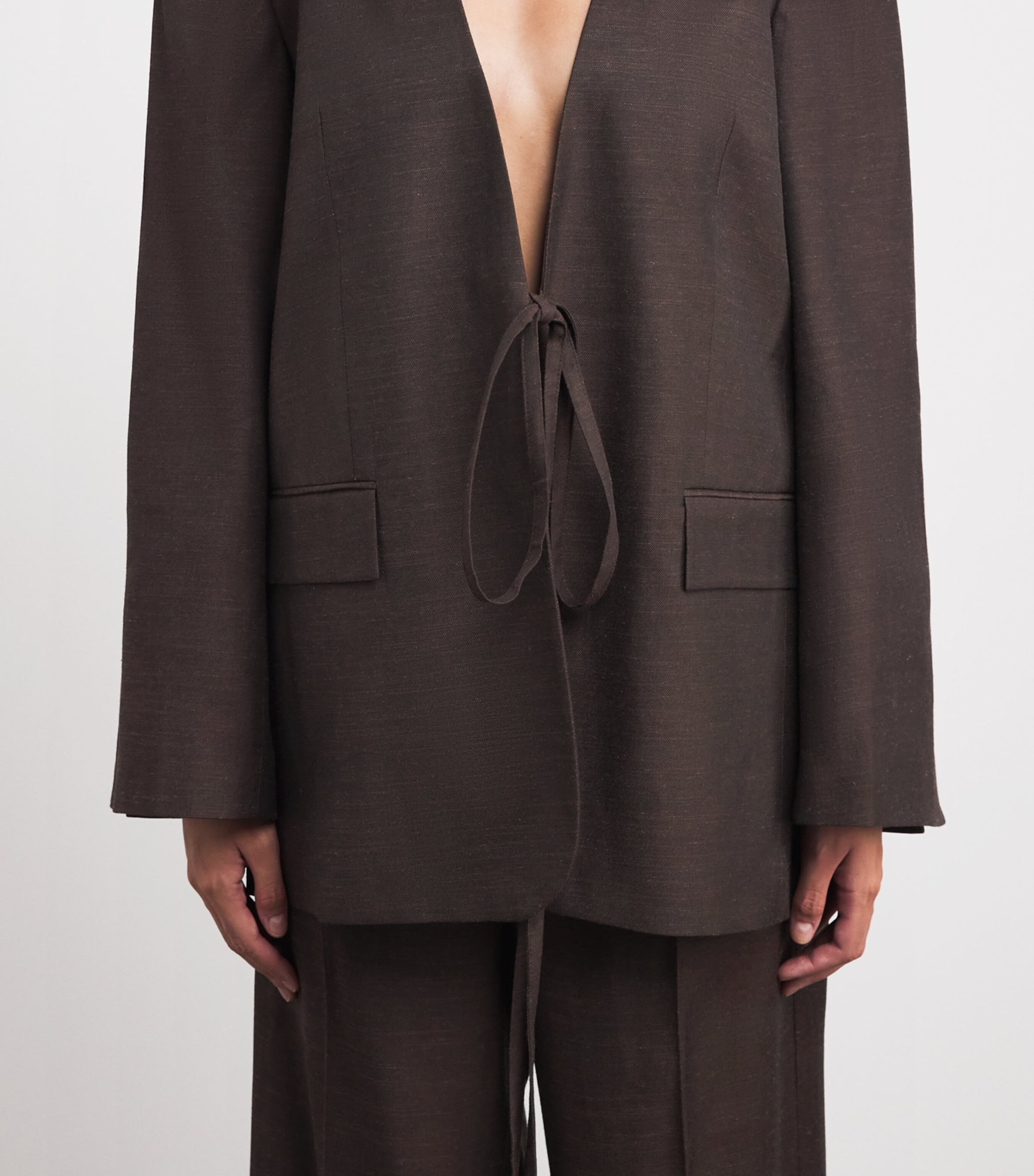 Herskind Womens Oversized Indiana Blazer Java Brown Image 3