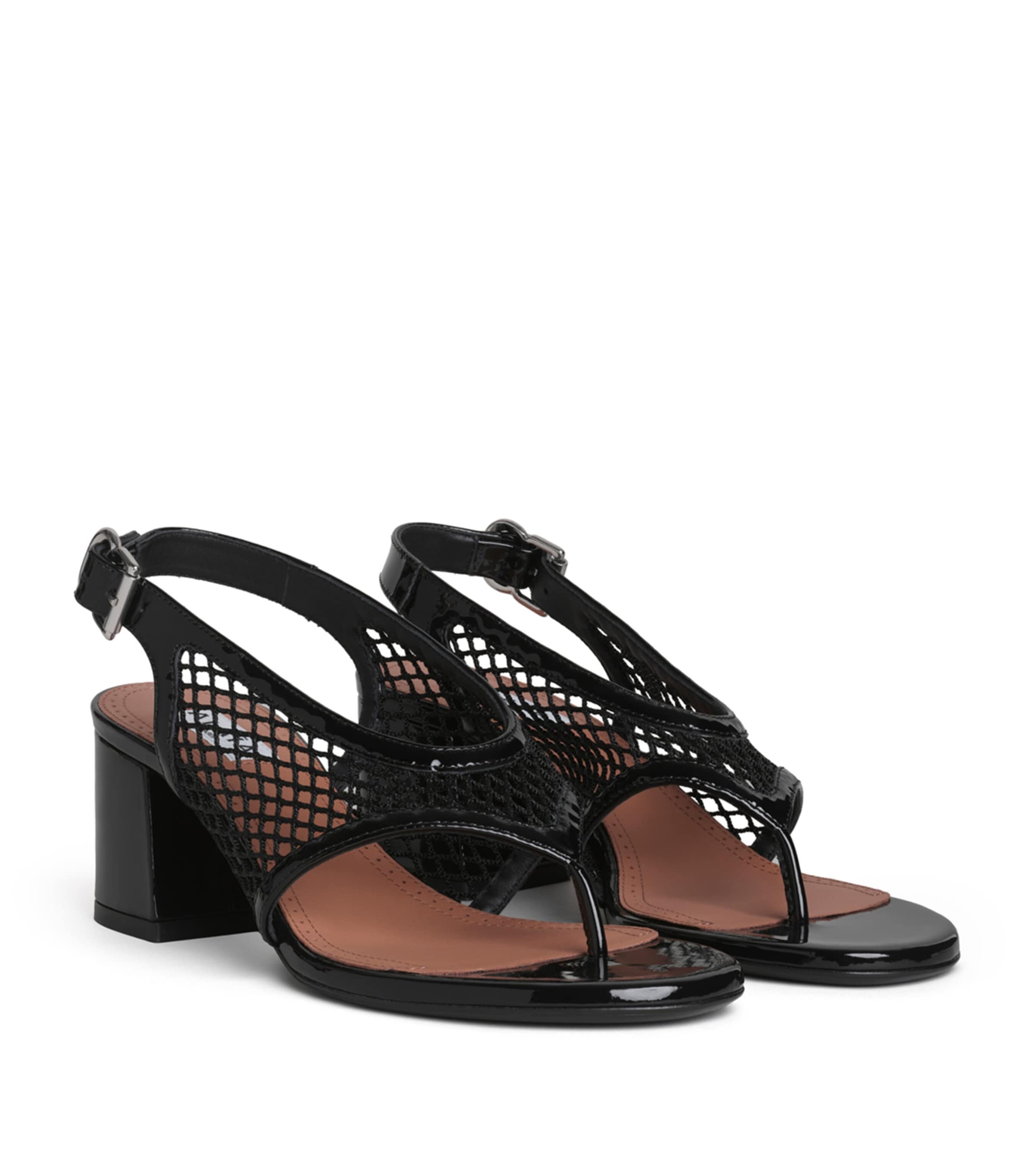 Alaïa Fishnet Sandals 55 Black Image 2