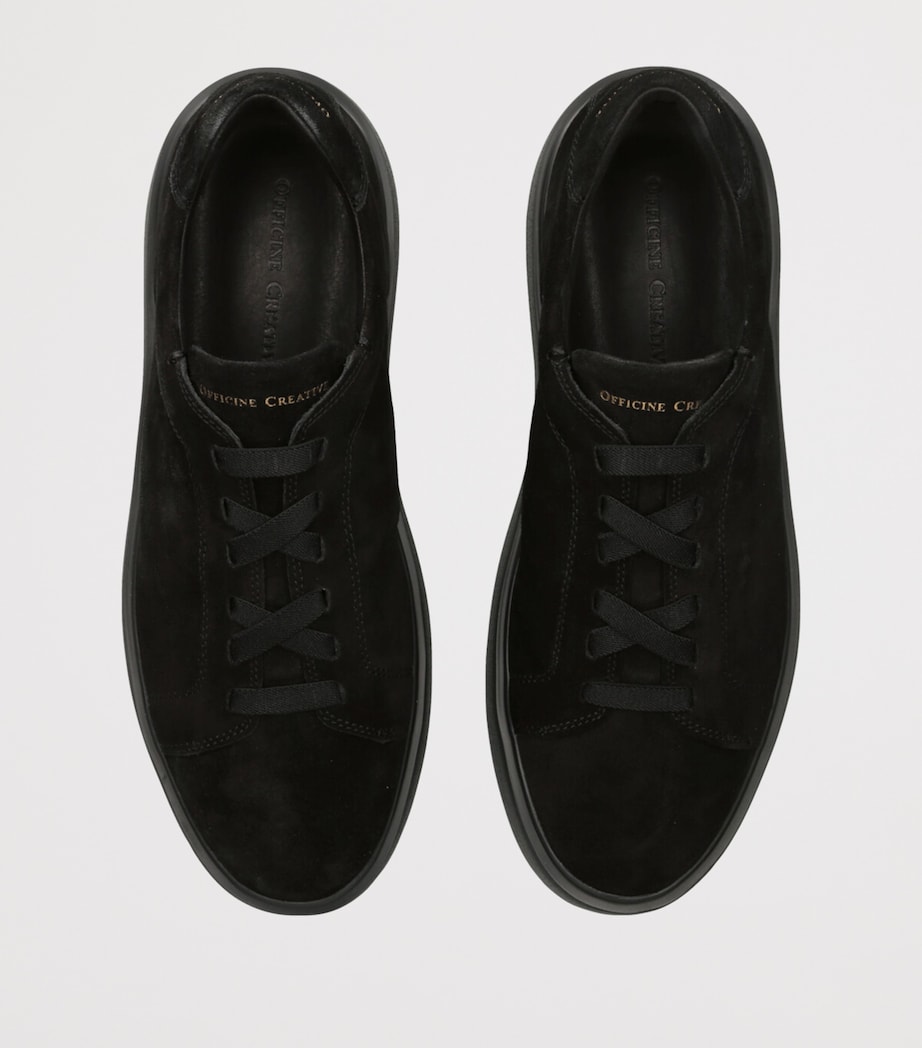 Officine Creative Suede Slouch Tonal Sneakers Black Image 4