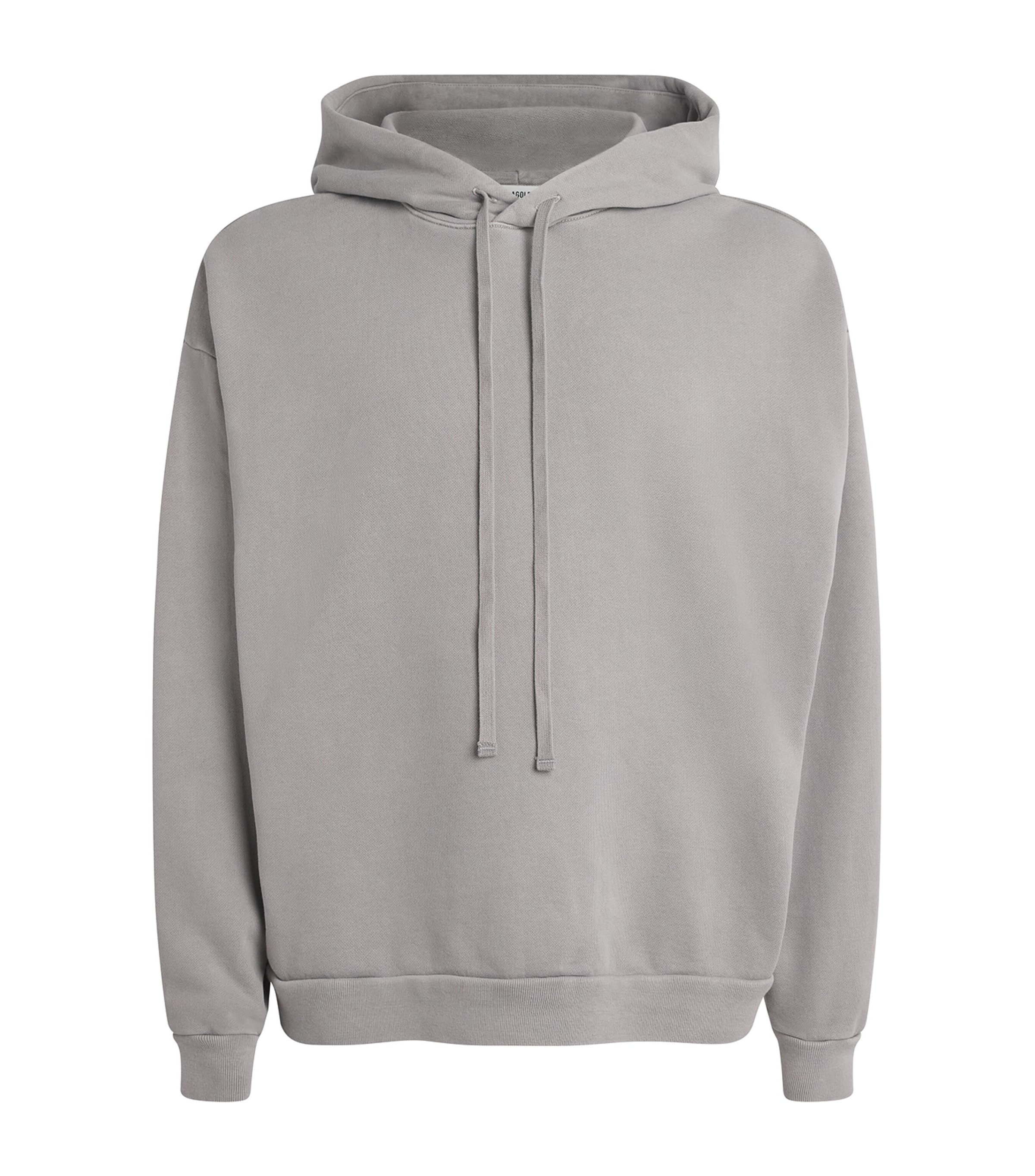 AGOLDE Mens Cotton Salford Hoodie Refect Greyish Taupe Image 1