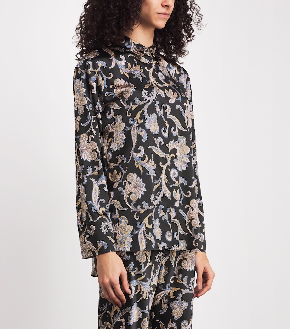 Veronica Beard Womens Paisley Lloyd Shirt Black Multi Image 4