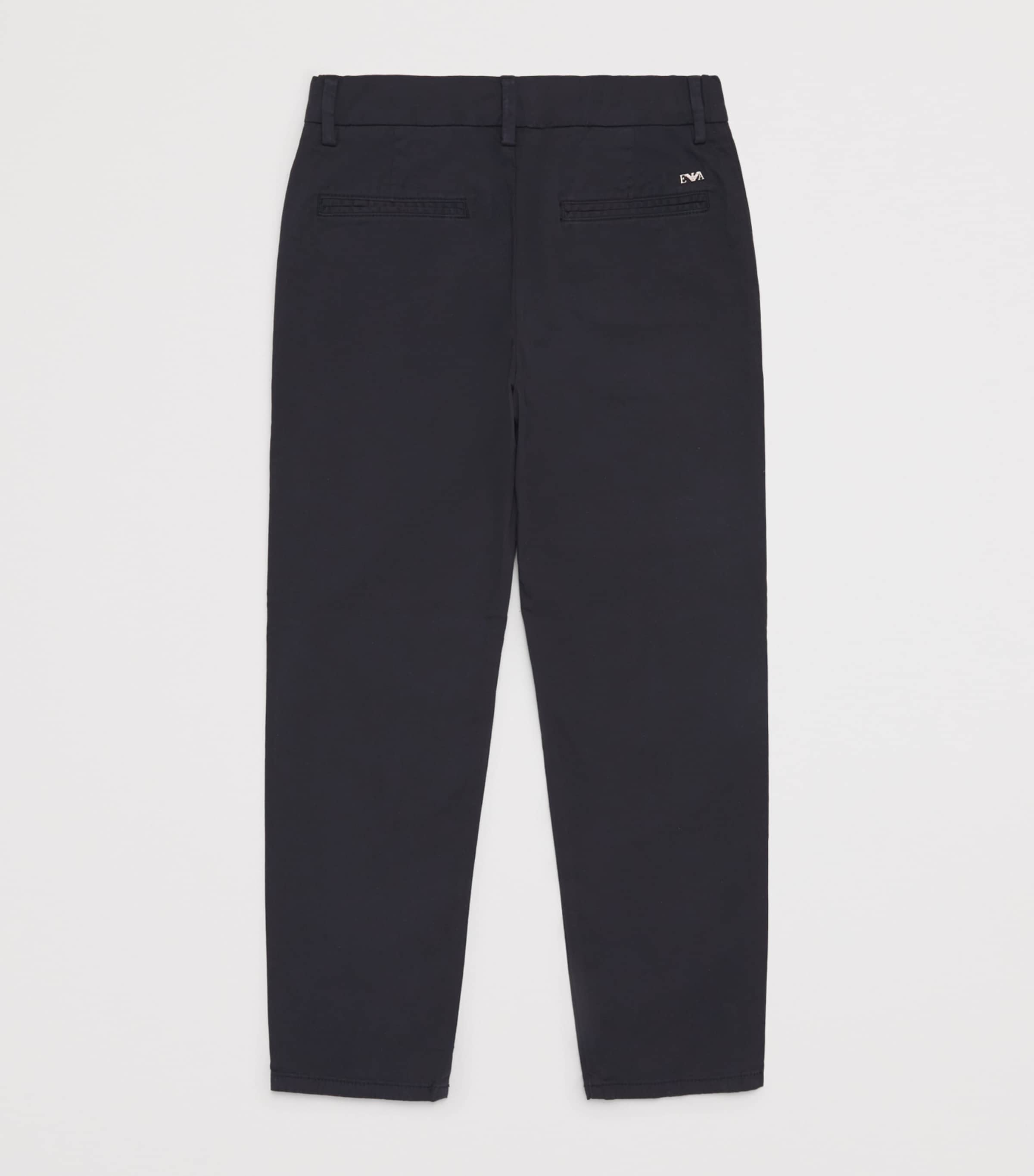 Emporio Armani Kids Stretch-Cotton Chino Trousers (4-16 Years) Blu Navy Image 2