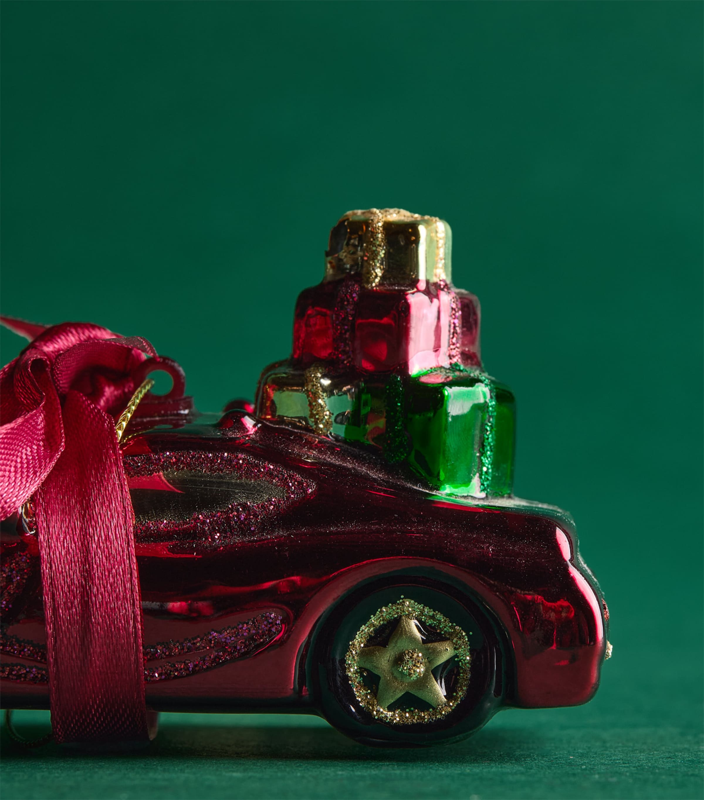 Harrods Presents Car Tree Decoration Burgundy Image 2