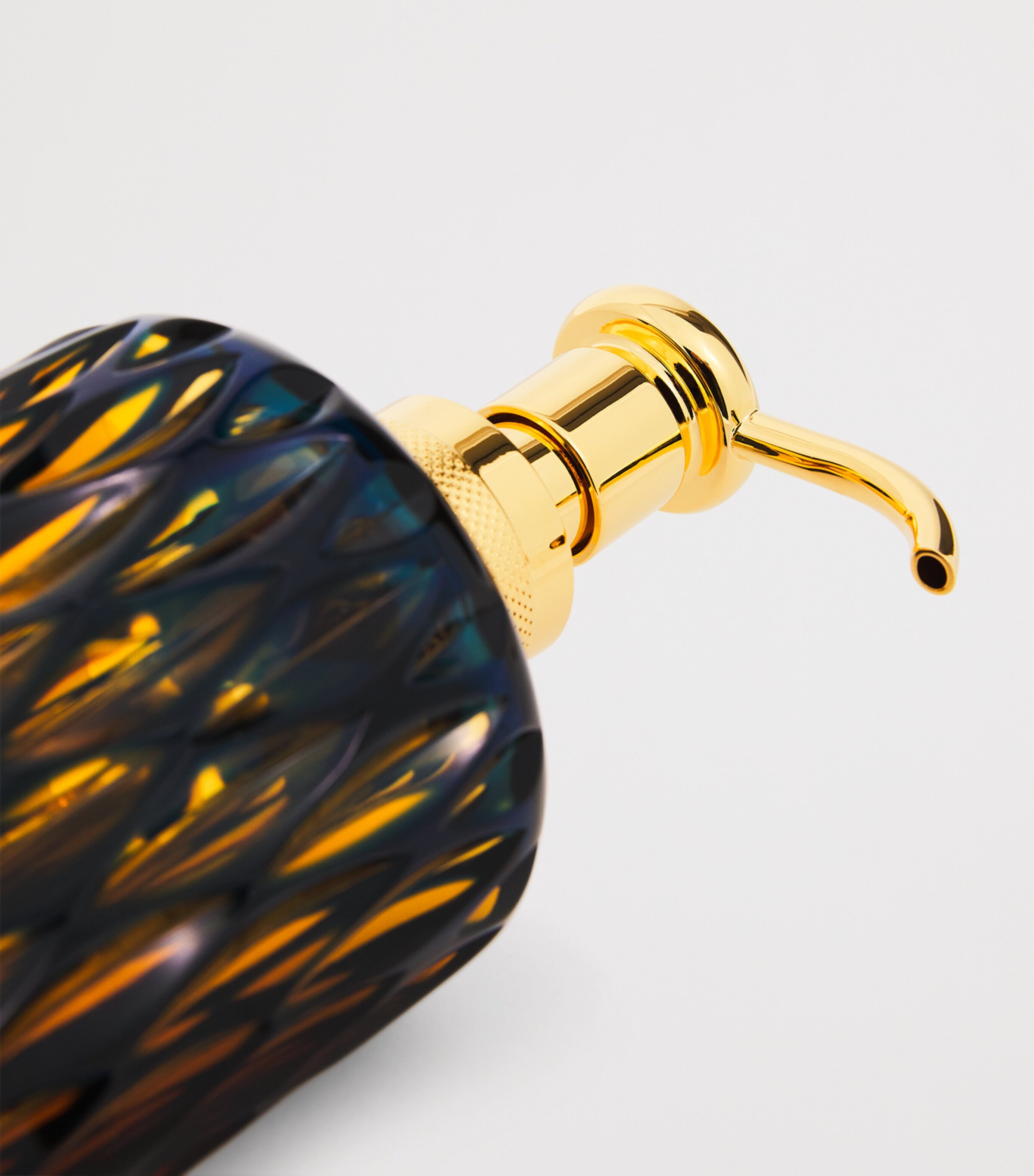 ZODIAC Crystal Soap Dispenser Amber/blue, Gold Image 2