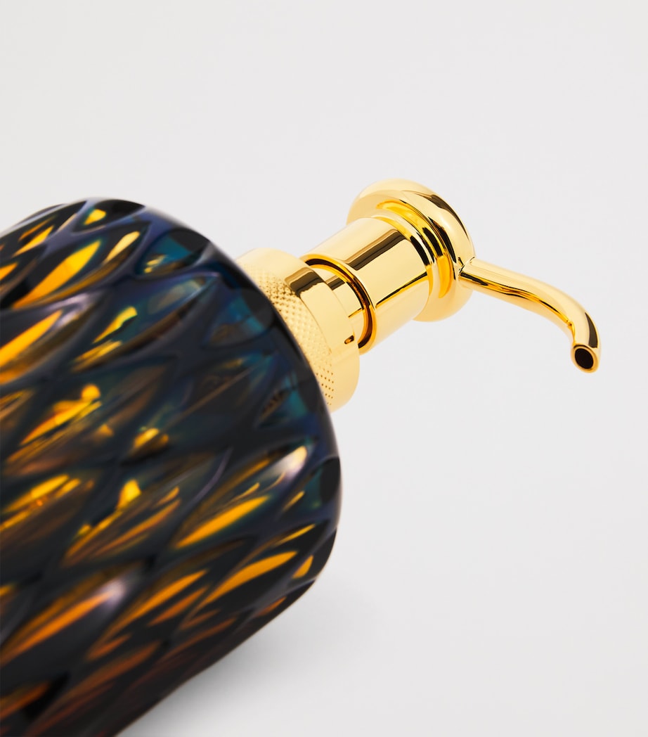 ZODIAC Crystal Soap Dispenser Amber/blue, Gold Image 2