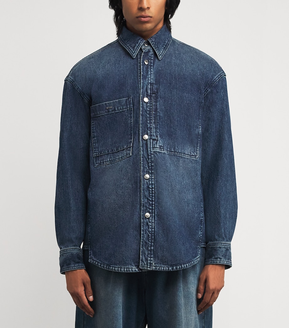 Denim Logo Shirt BLUE Image 3