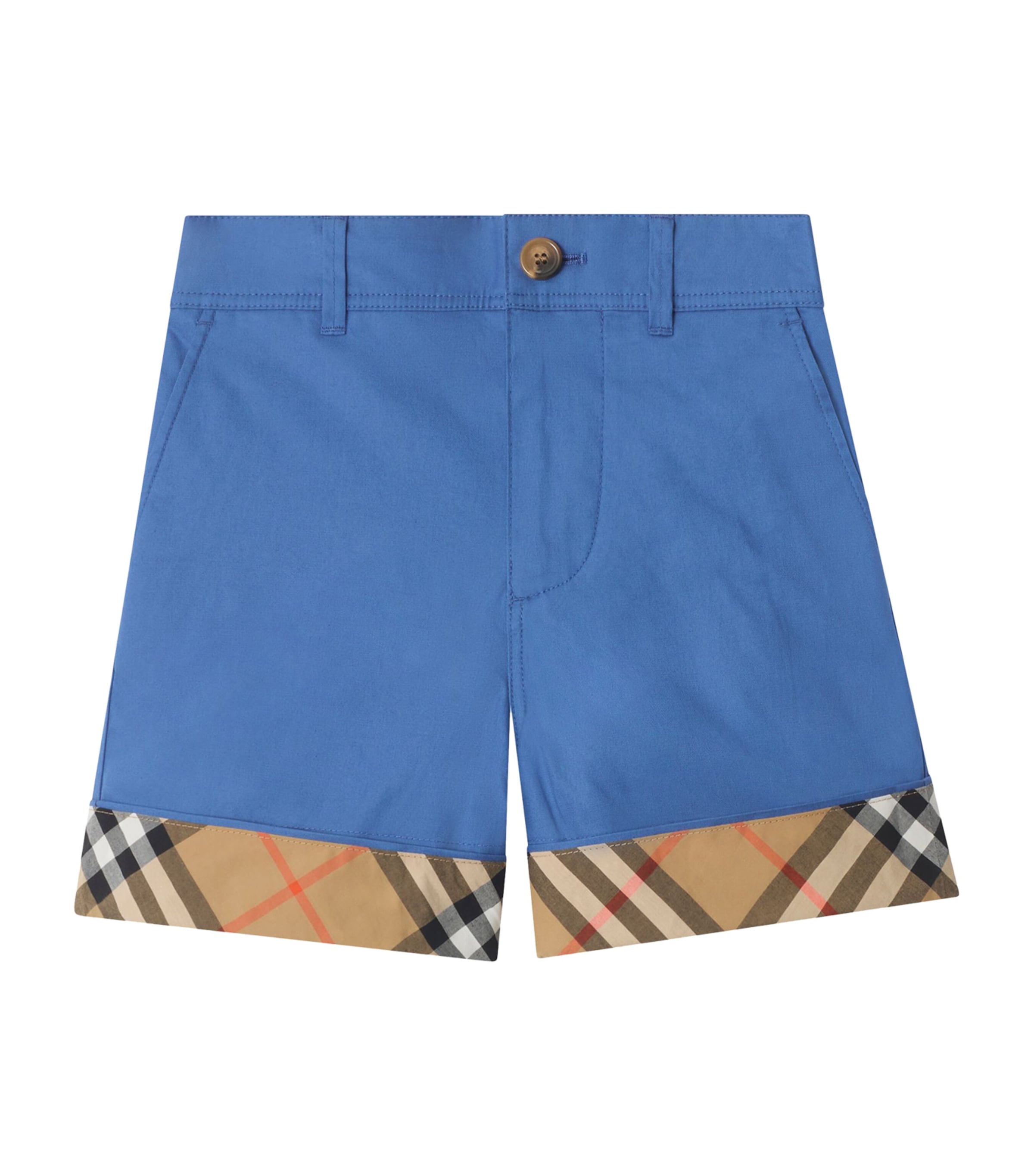 Check Print Shorts (3-12 Years) WARM CORNFLOWER BLUE Image 1