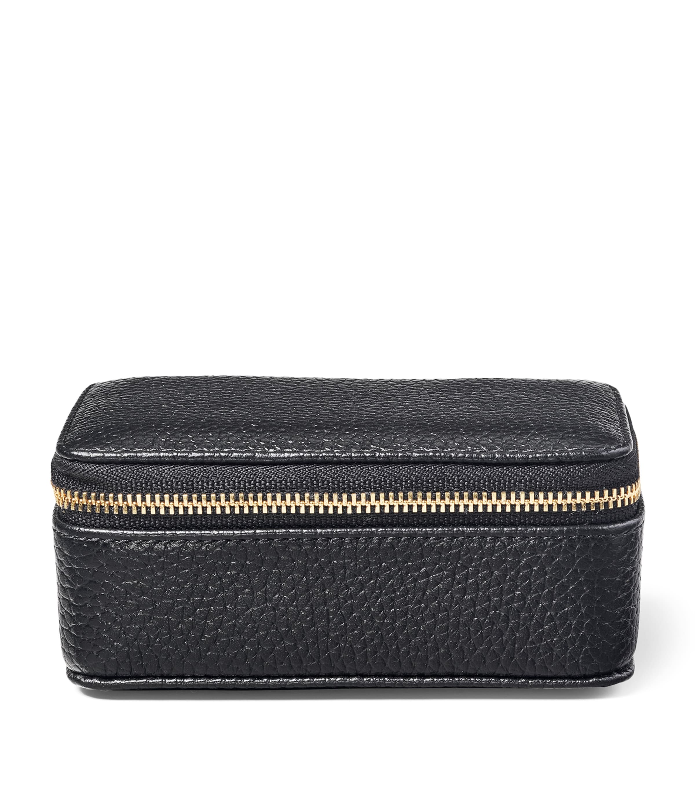 Aspinal Of London Medium Leather Travel Jewellery Case In Black