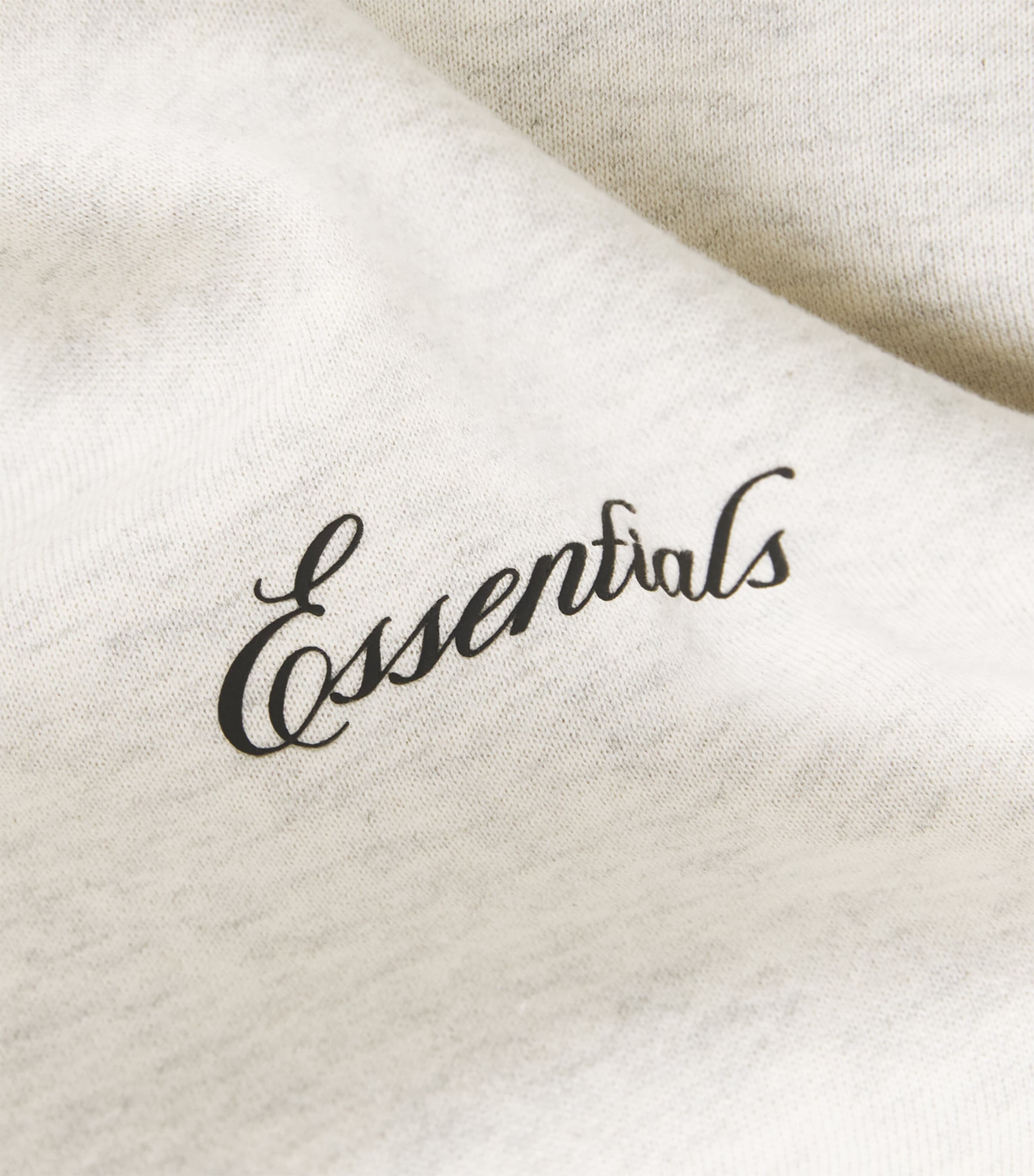 FEAR OF GOD ESSENTIALS Mens Classic Logo Hoodie Oatmeal Heather/lght Image 6
