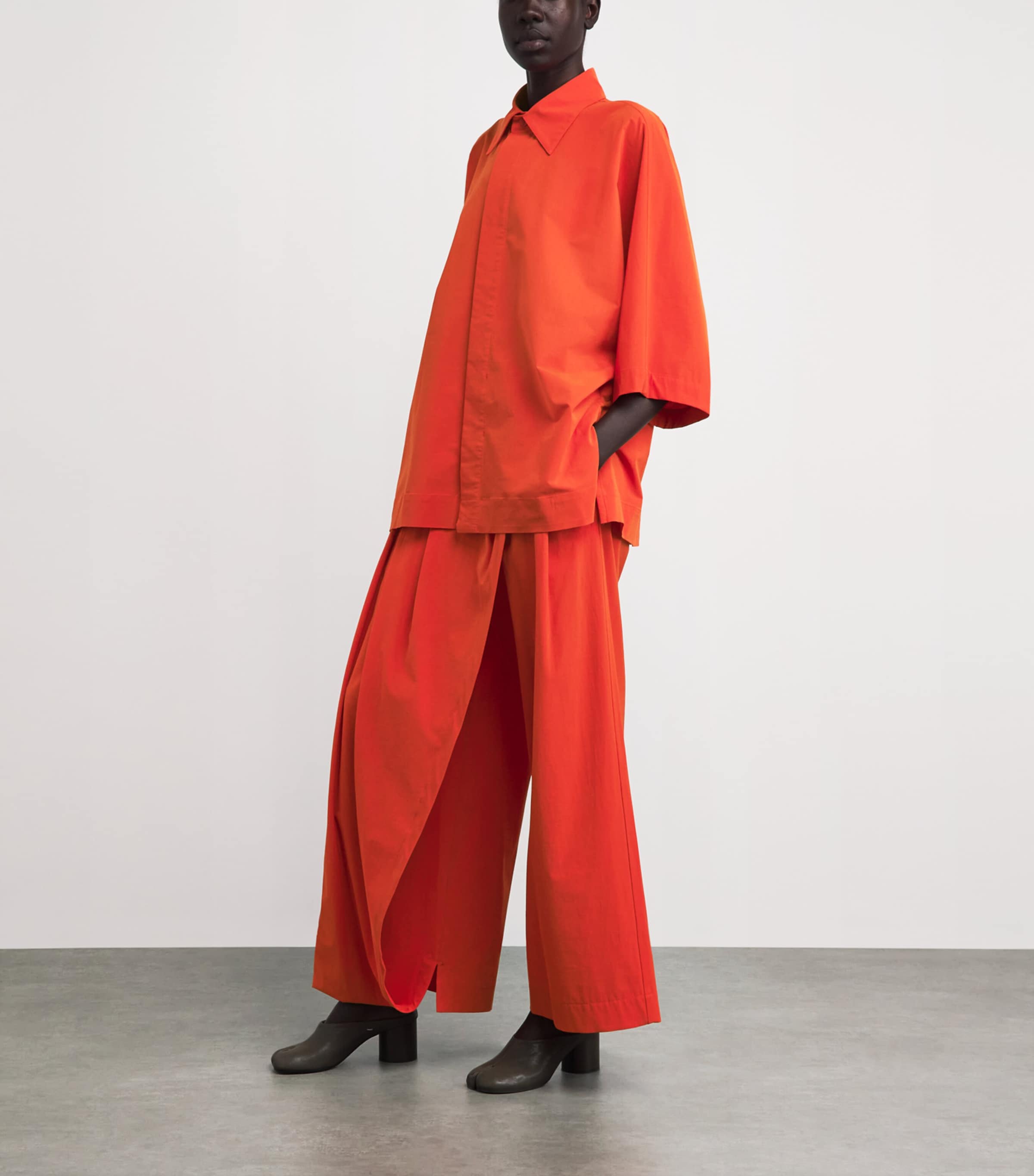 Issey Miyake Womens Looped Wrap Trousers Macaw Red Image 2