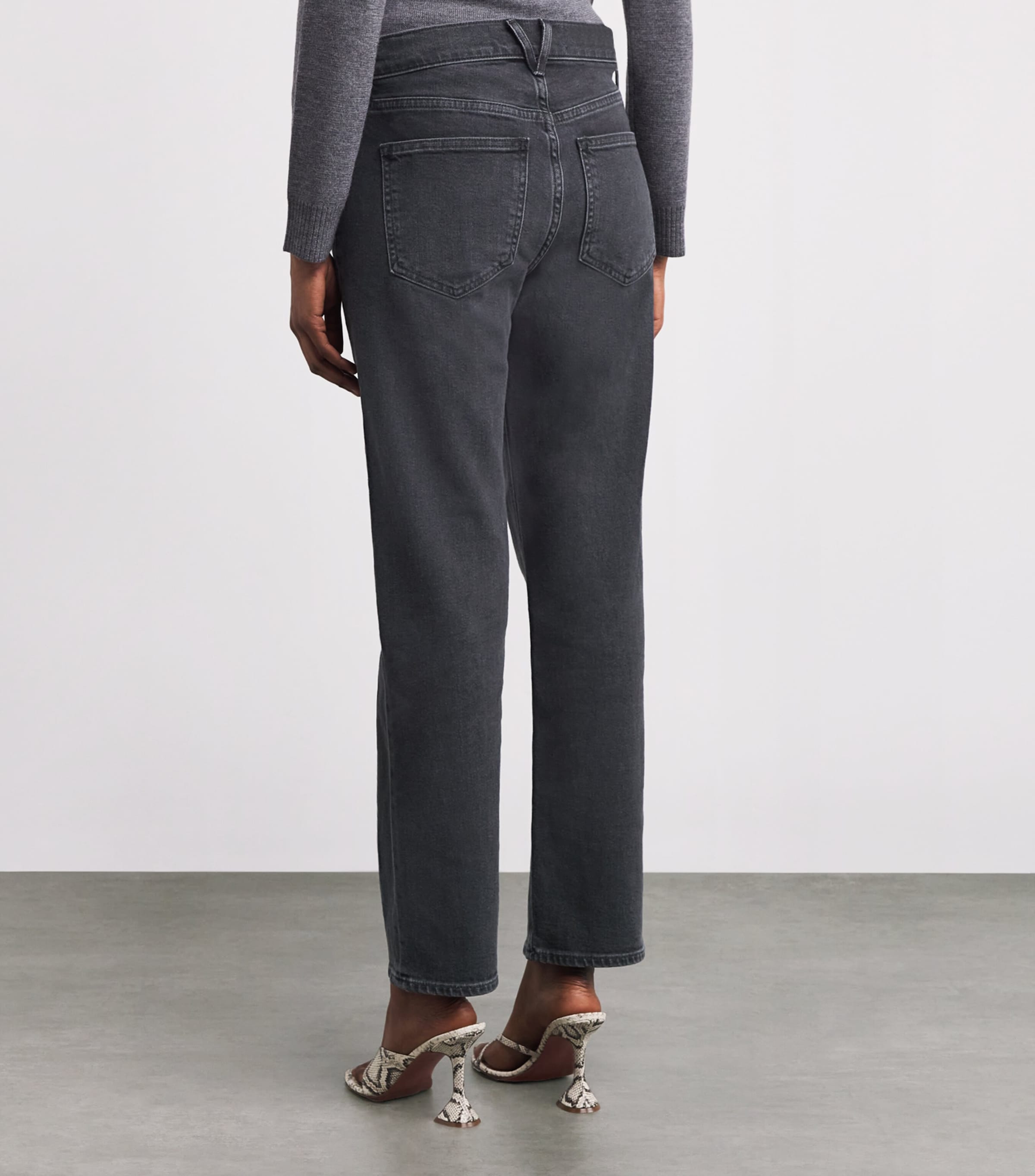 Leah Mid-Rise Straight Jeans WA_ON WASHED ONYX Image 4