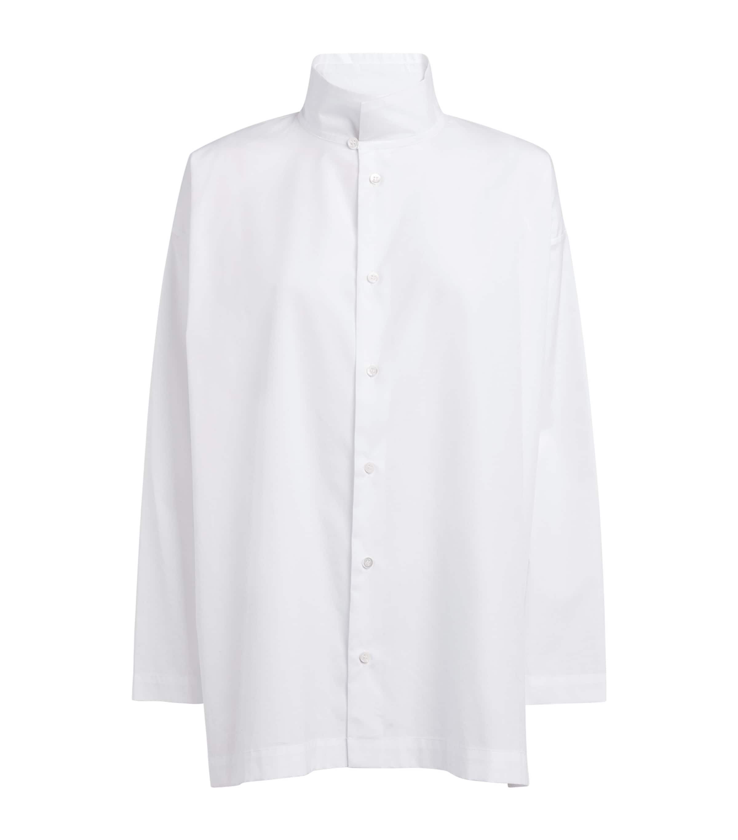 A-Line Stand-Collar Shirt WHITE Image 2