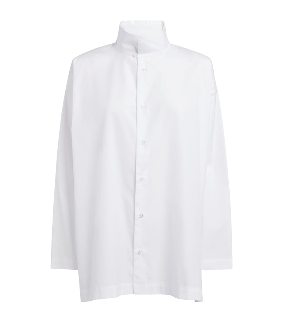 A-Line Stand-Collar Shirt WHITE Image 2