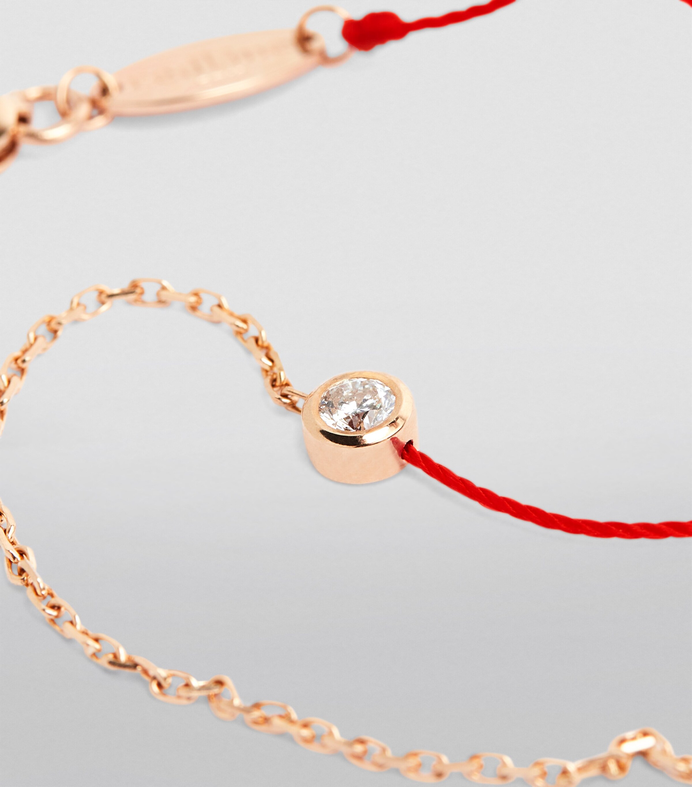 Rose Gold and Diamond Pure Half-Chain Bracelet RED Image 5