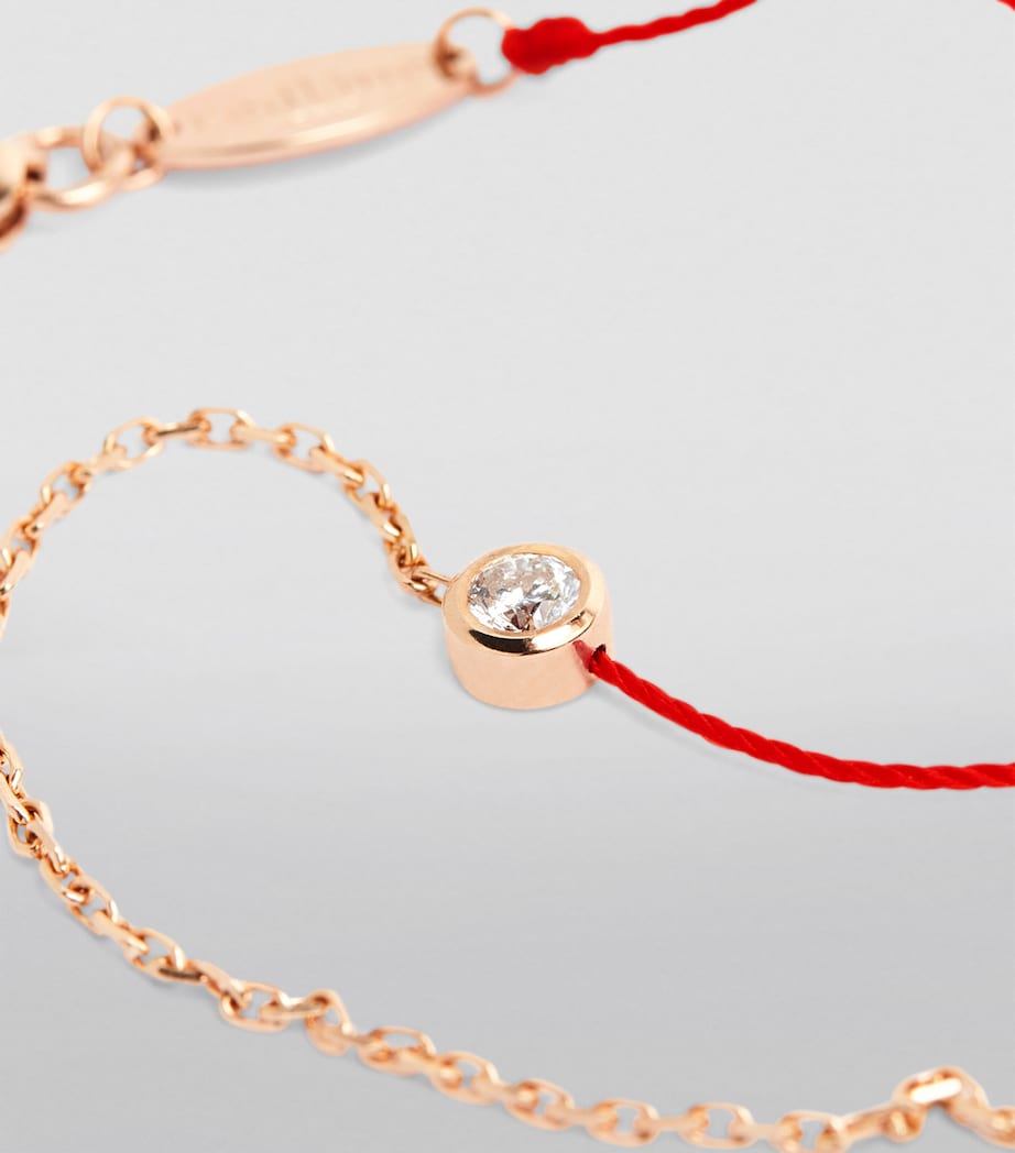 Rose Gold and Diamond Pure Half-Chain Bracelet RED Image 5